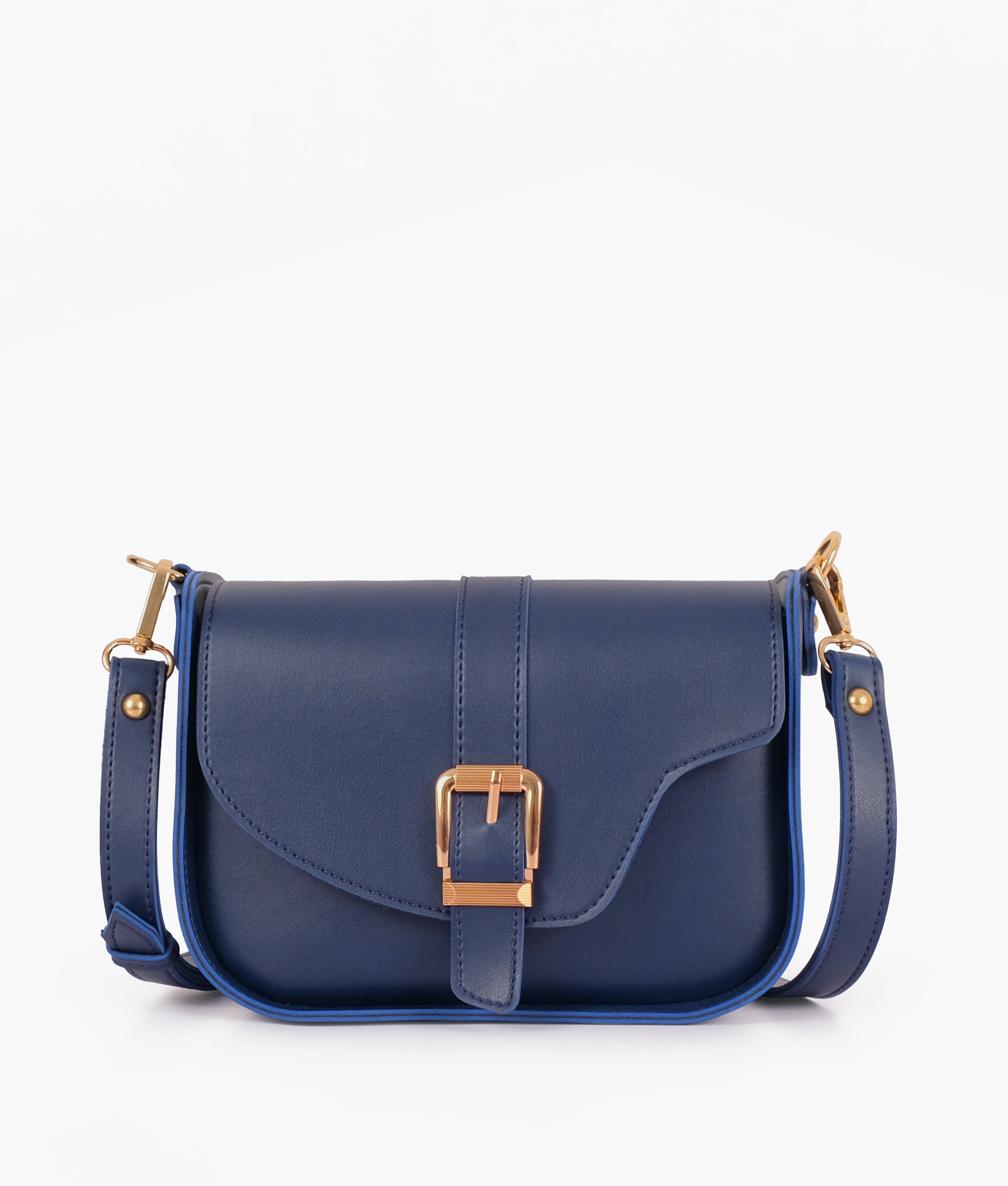 Z.B - Blue saddle buckle bag