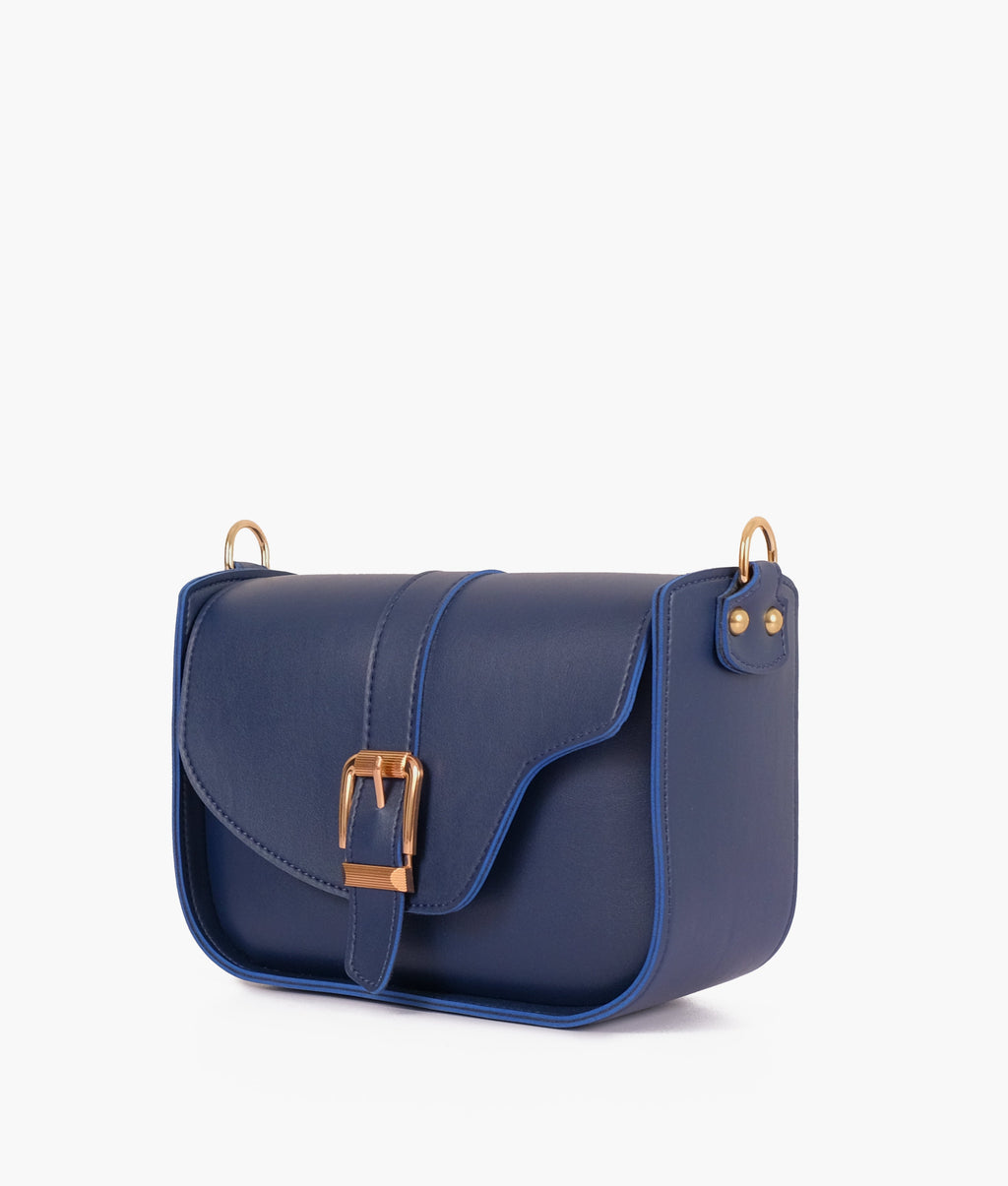 Z.B - Blue saddle buckle bag