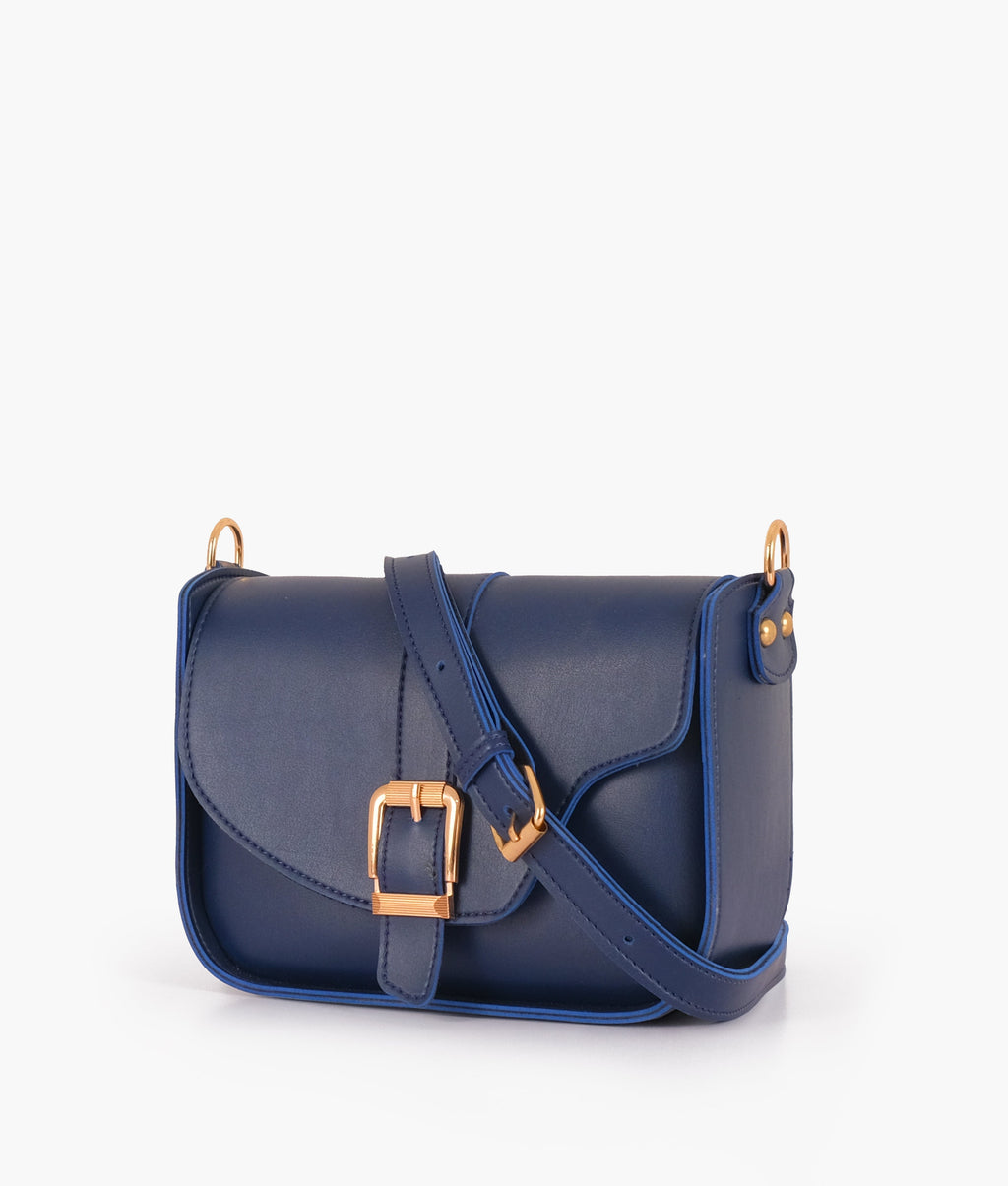 Z.B - Blue saddle buckle bag
