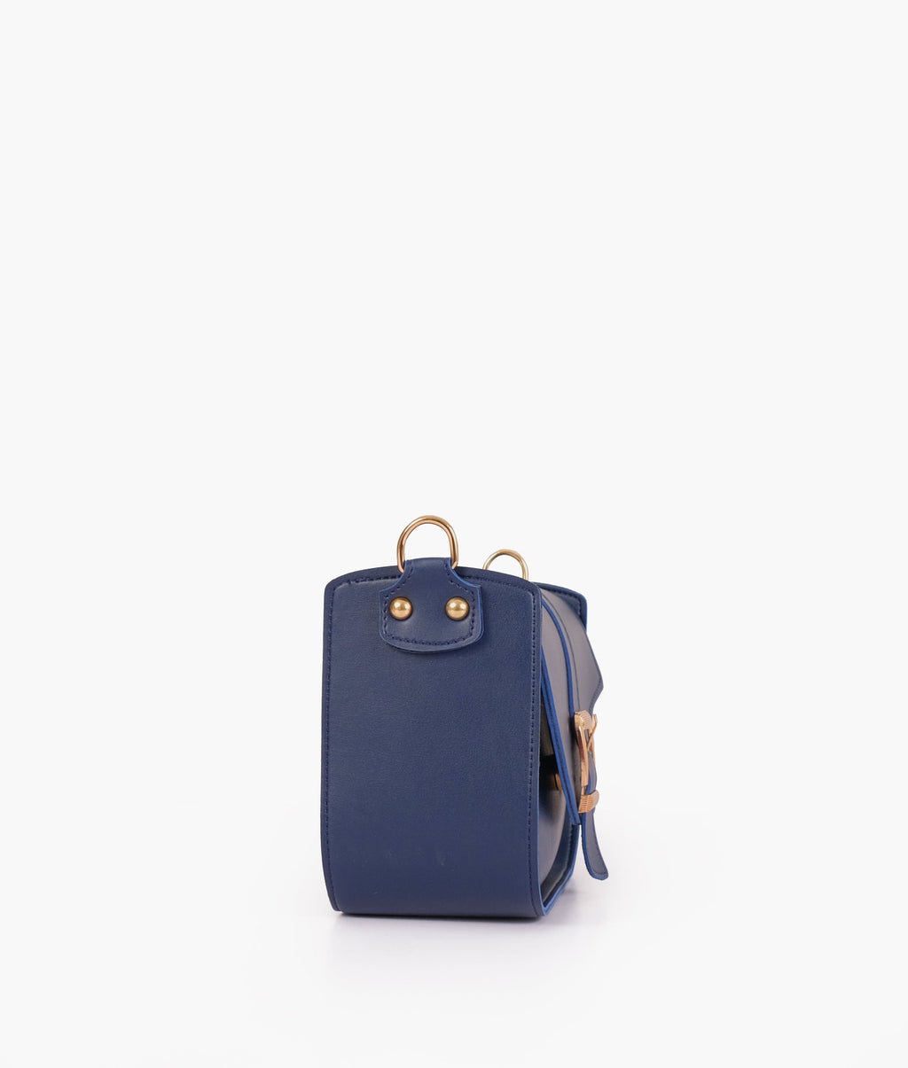 Z.B - Blue saddle buckle bag
