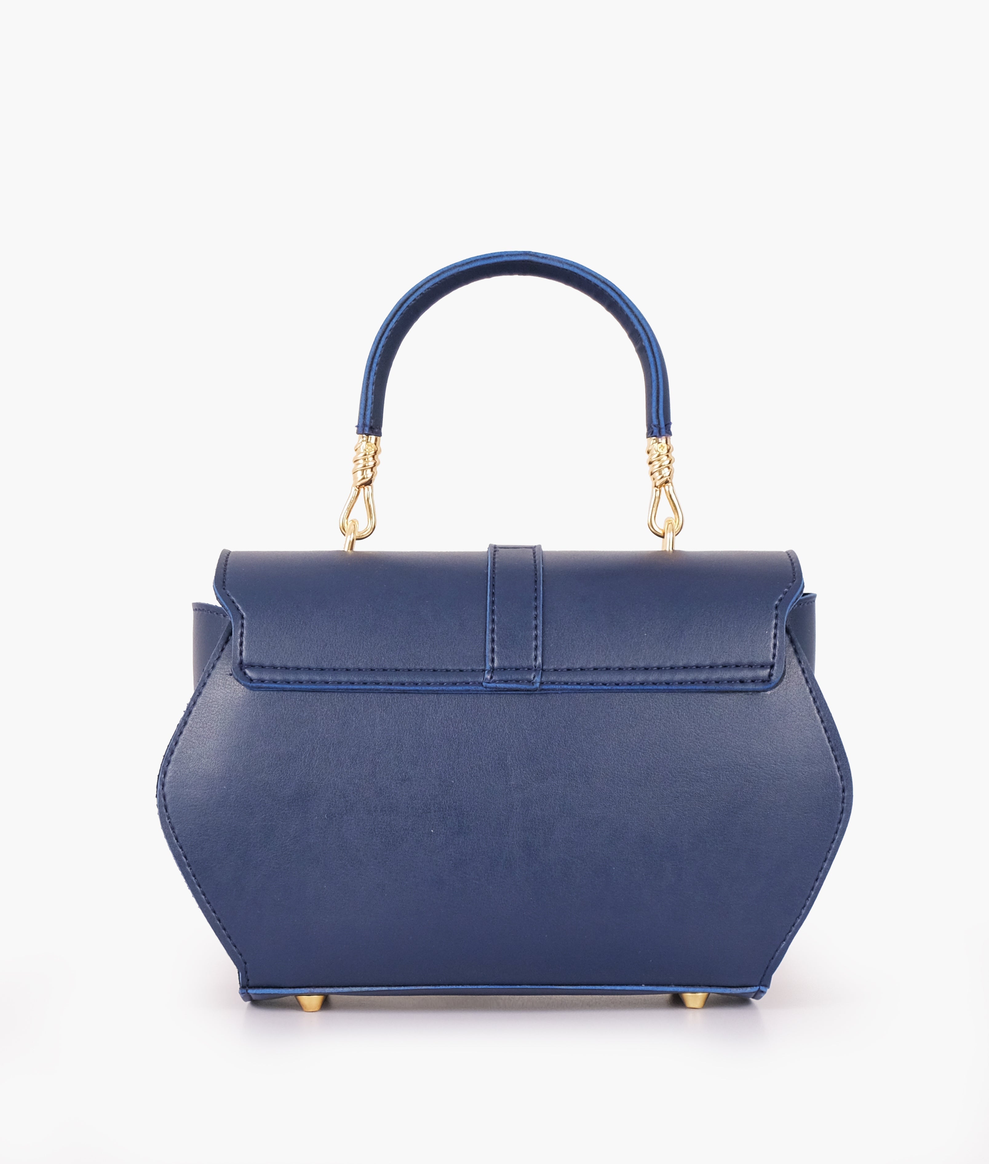 Z.B - Blue top-handle hexagon bag
