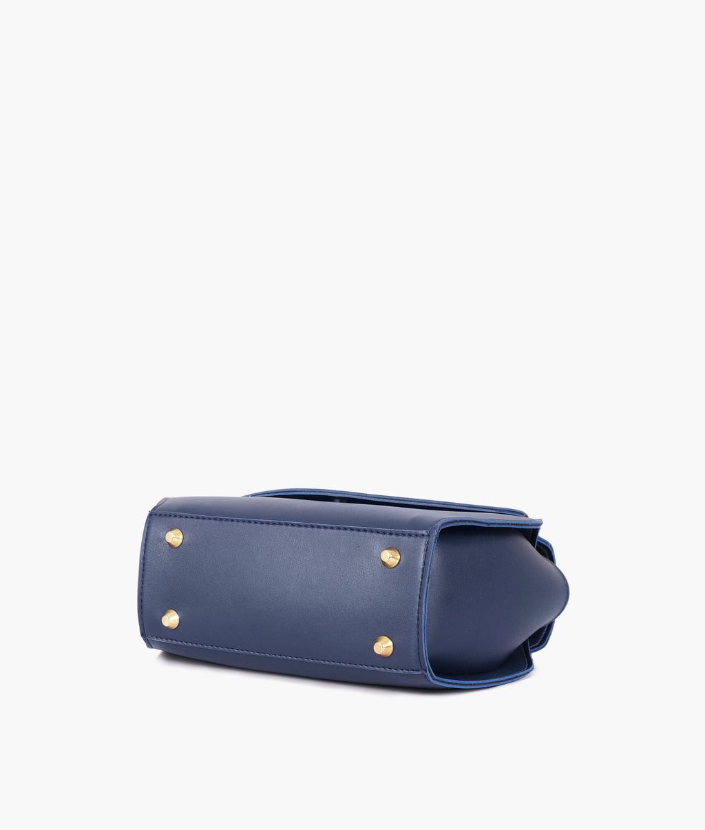 Z.B - Blue top-handle hexagon bag