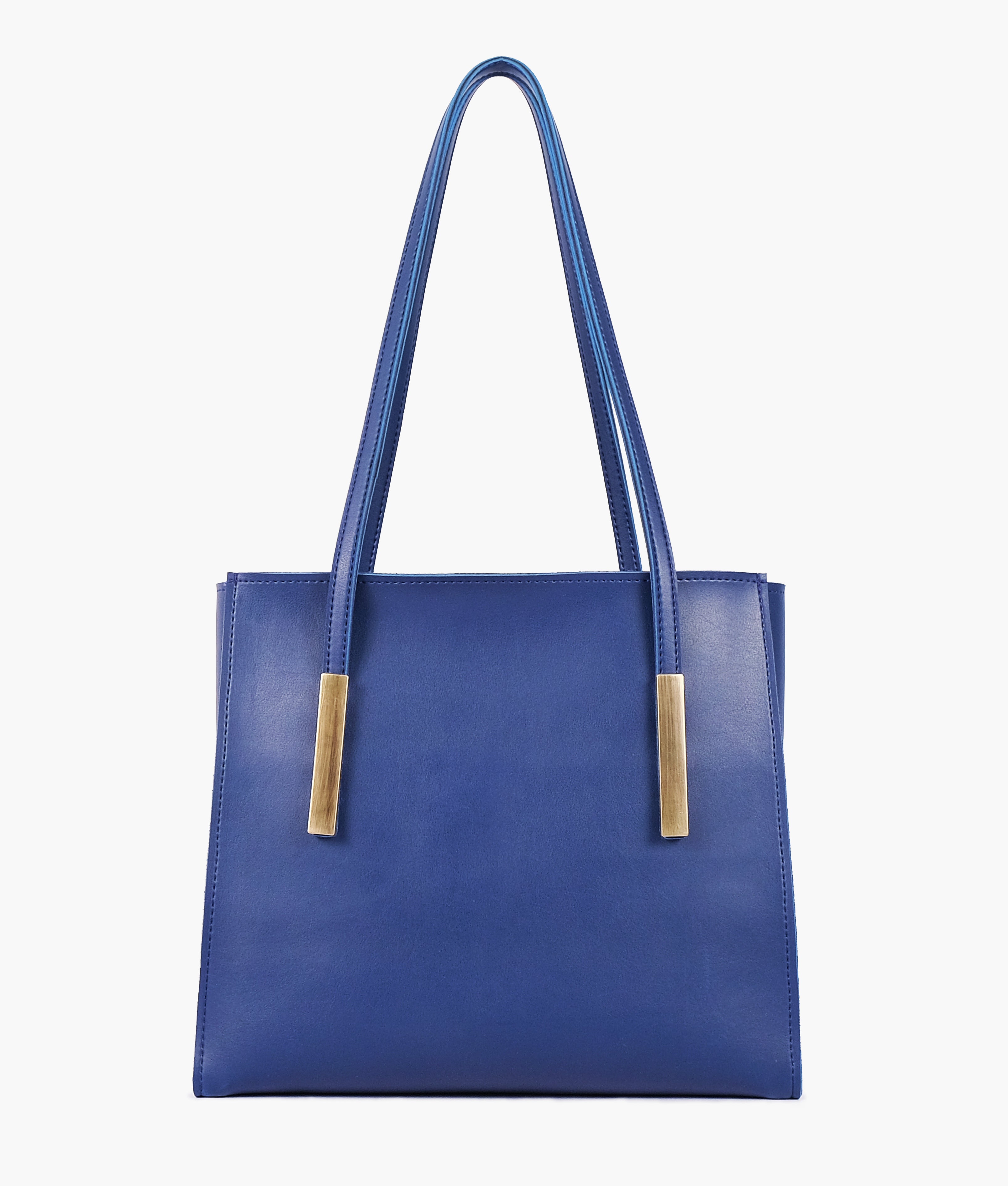 Z.B - Blue zipper shoulder bag with long handle