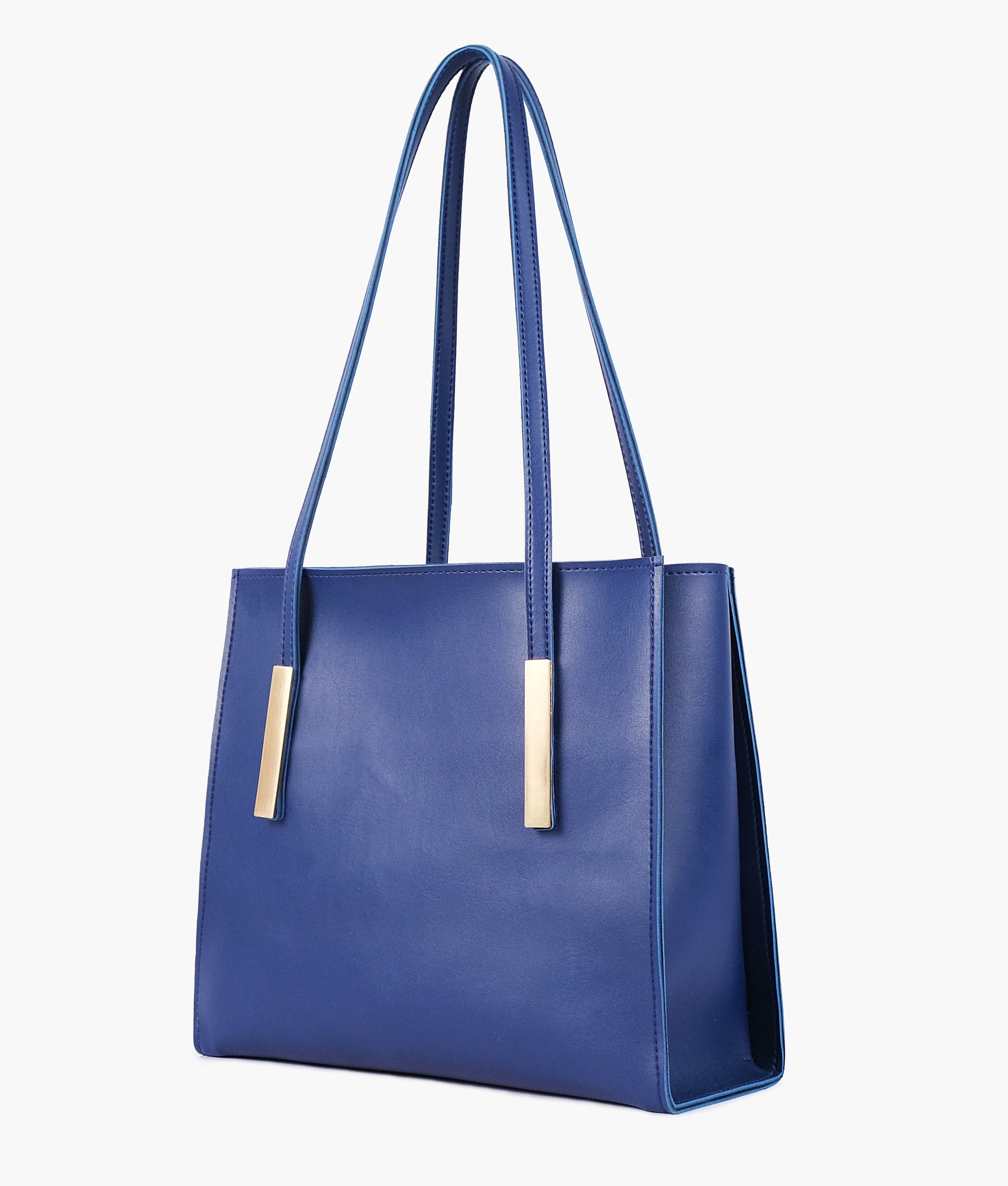 Z.B - Blue zipper shoulder bag with long handle