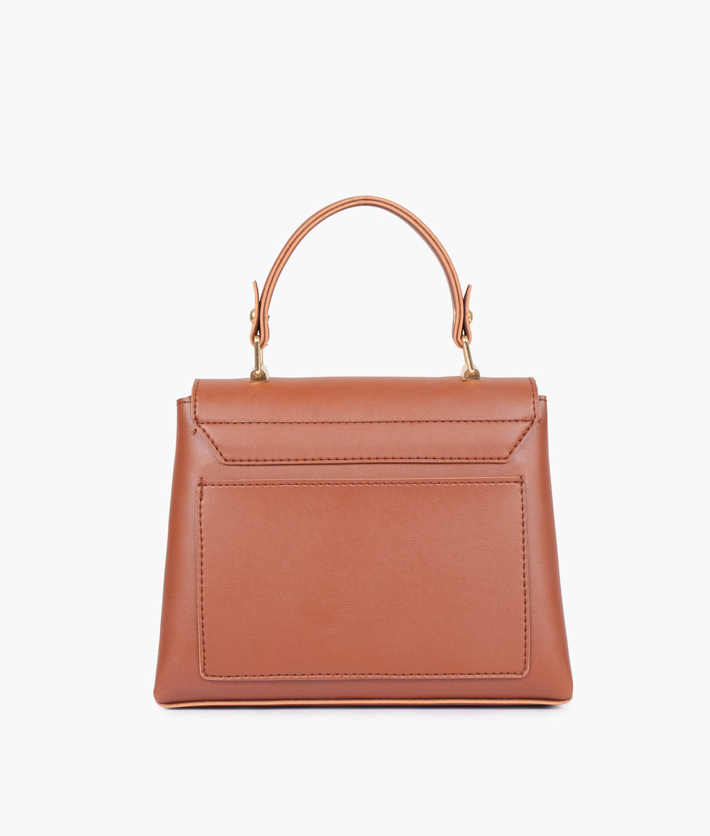 Z.B - Brown mini top-handle bag