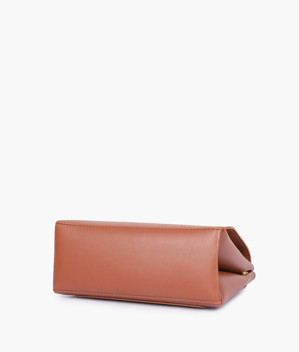 Z.B - Brown mini top-handle bag