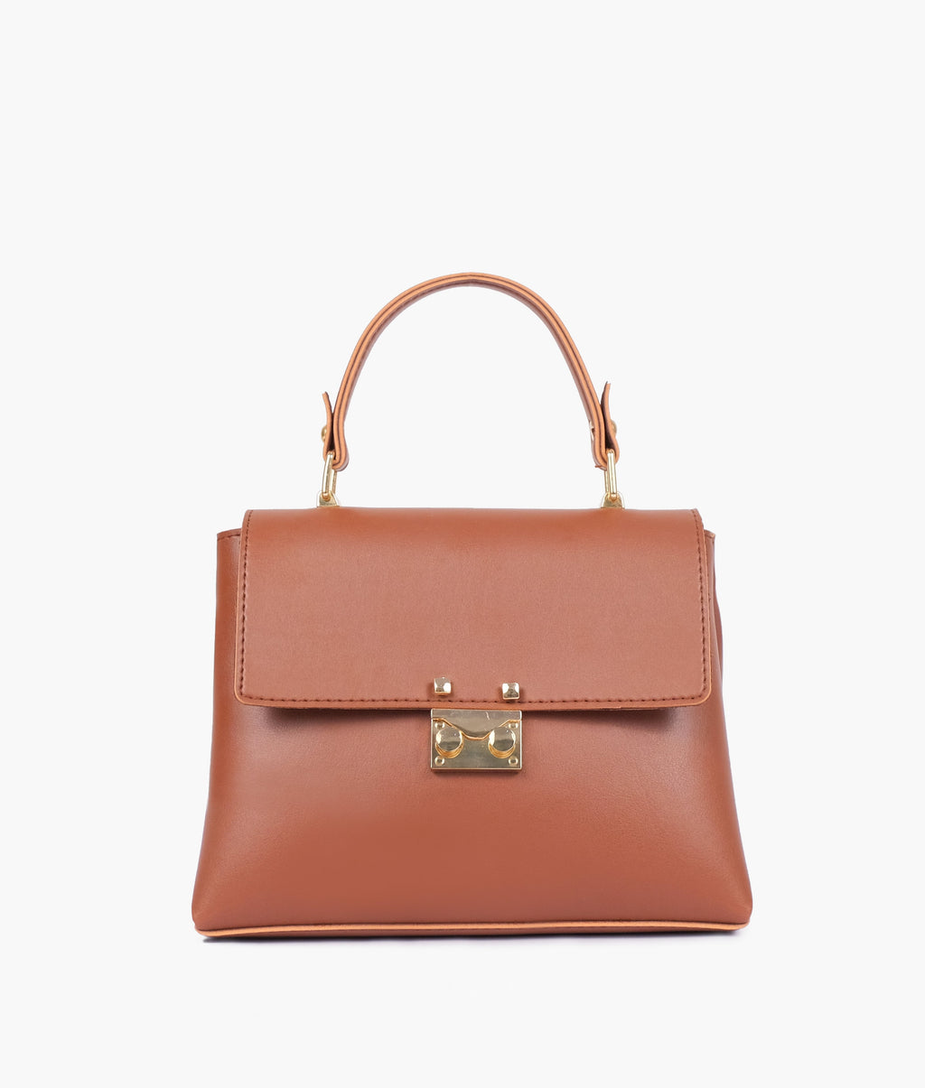 Z.B - Brown mini top-handle bag