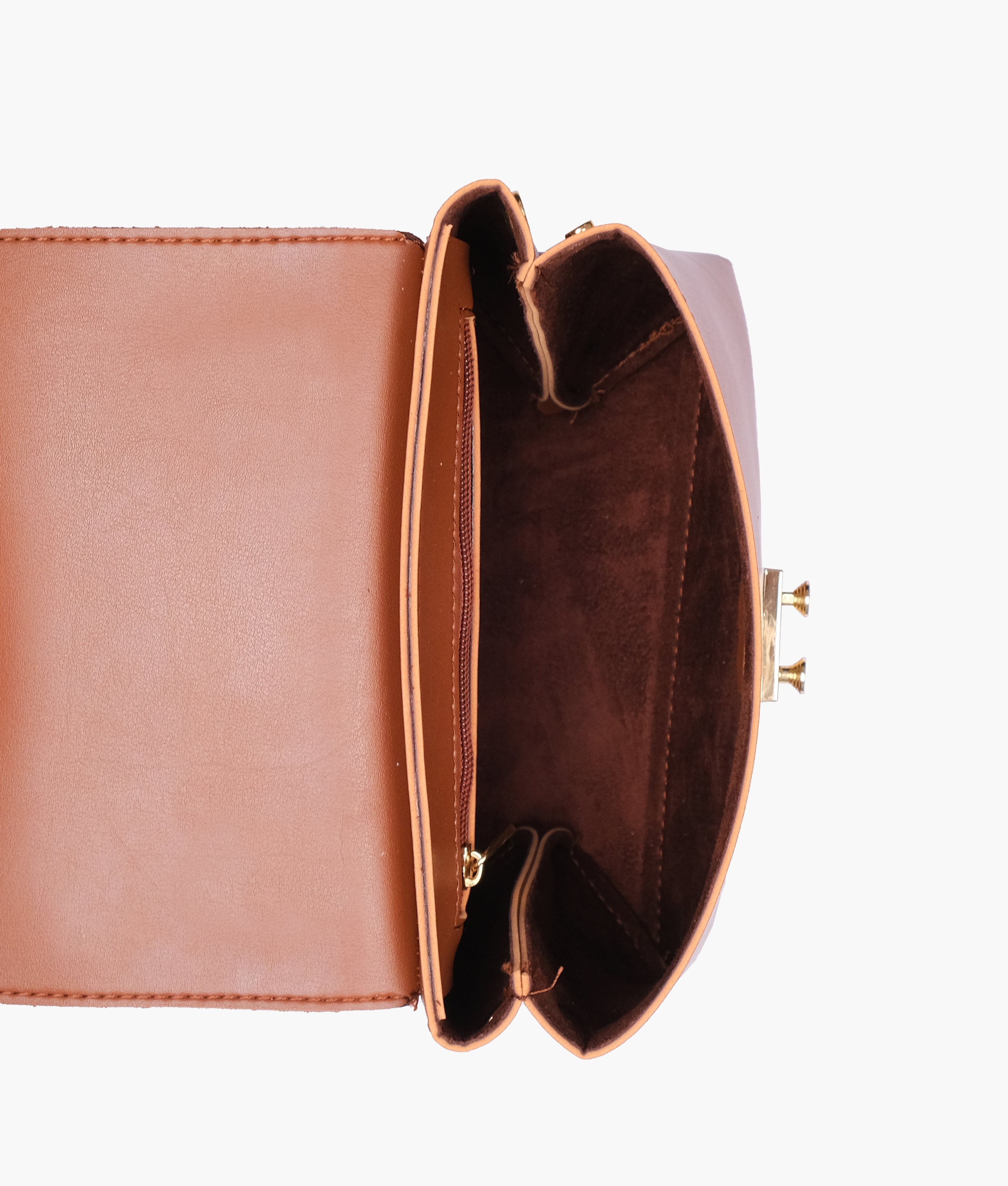 Z.B - Brown mini top-handle bag