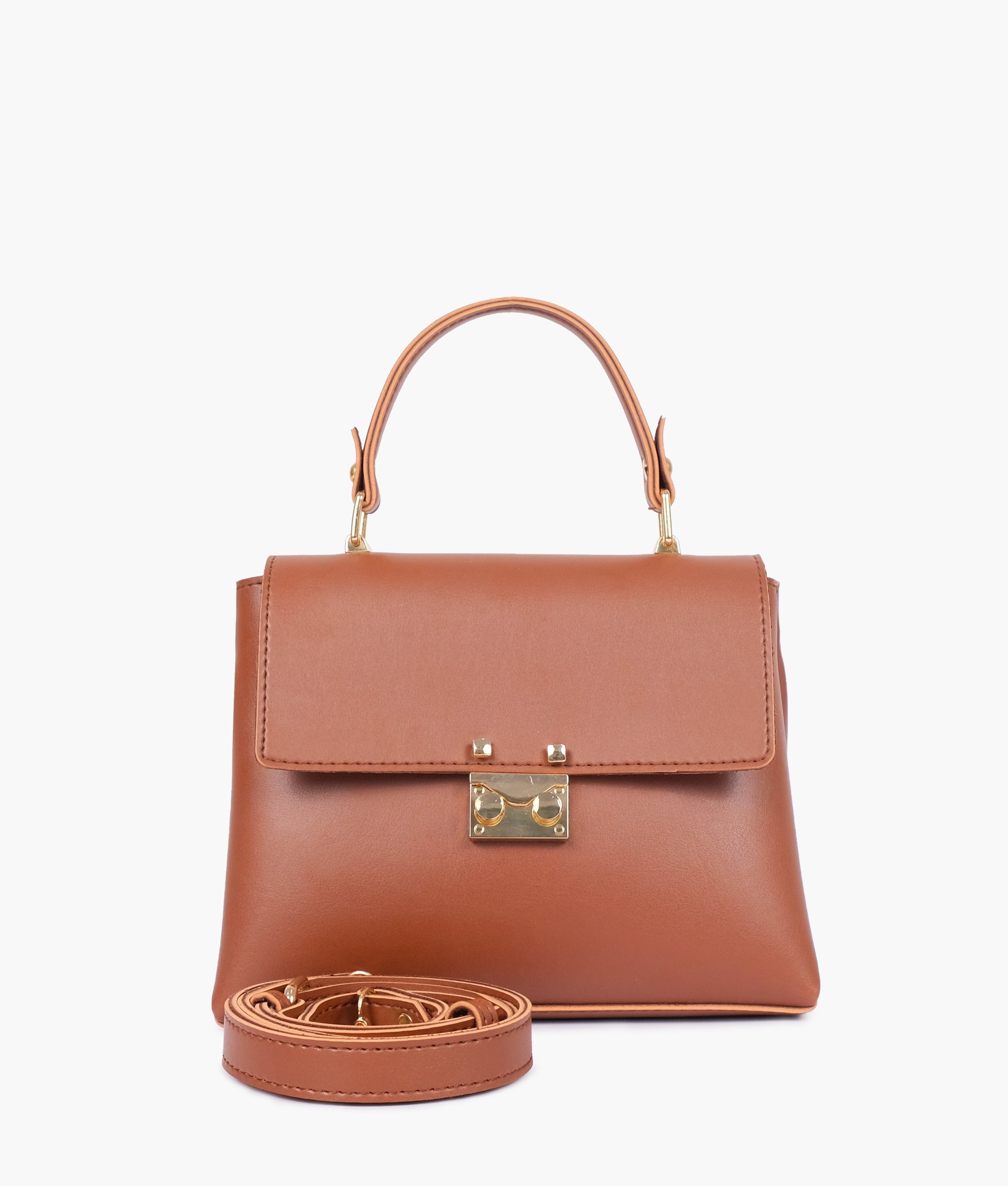 Z.B - Brown mini top-handle bag
