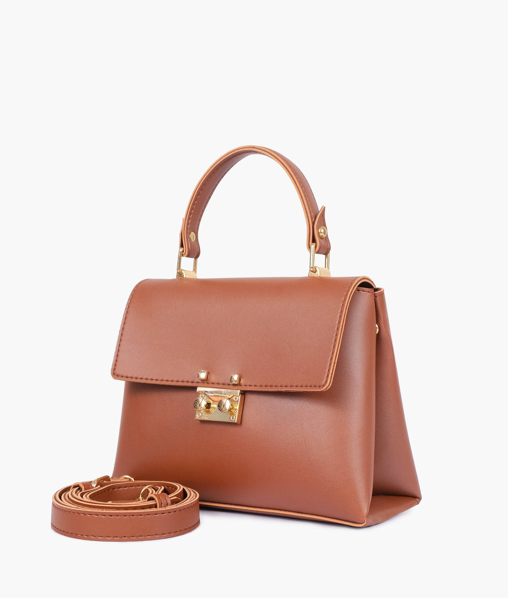 Z.B - Brown mini top-handle bag