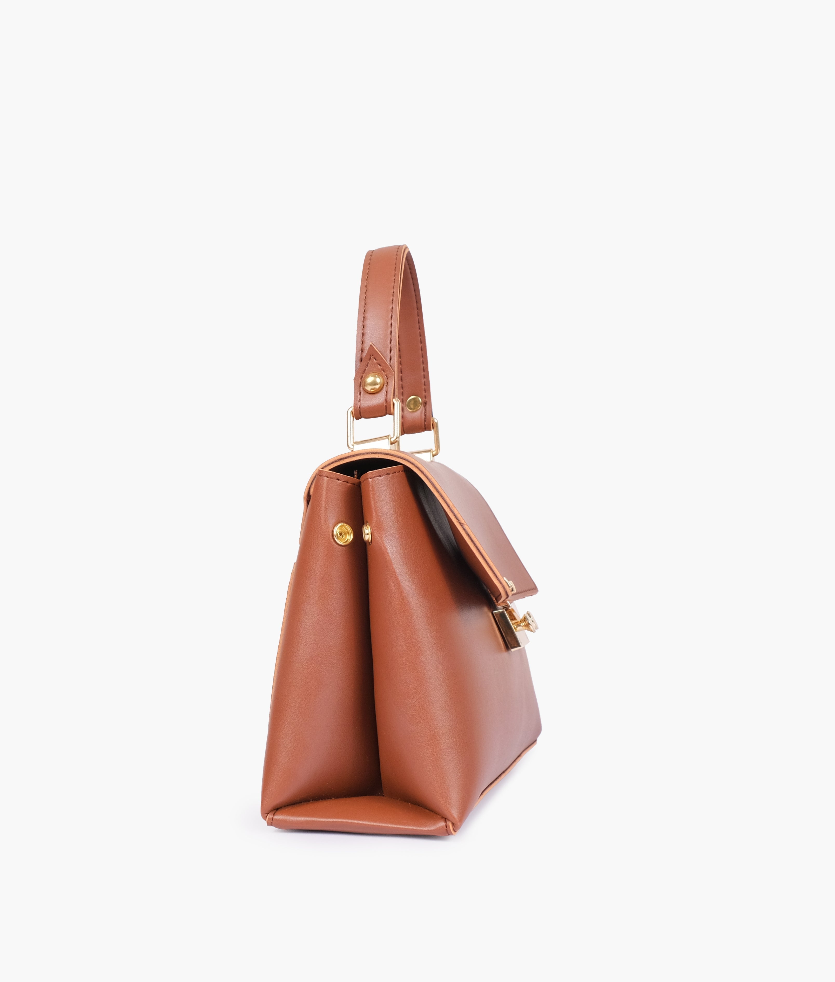Z.B - Brown mini top-handle bag