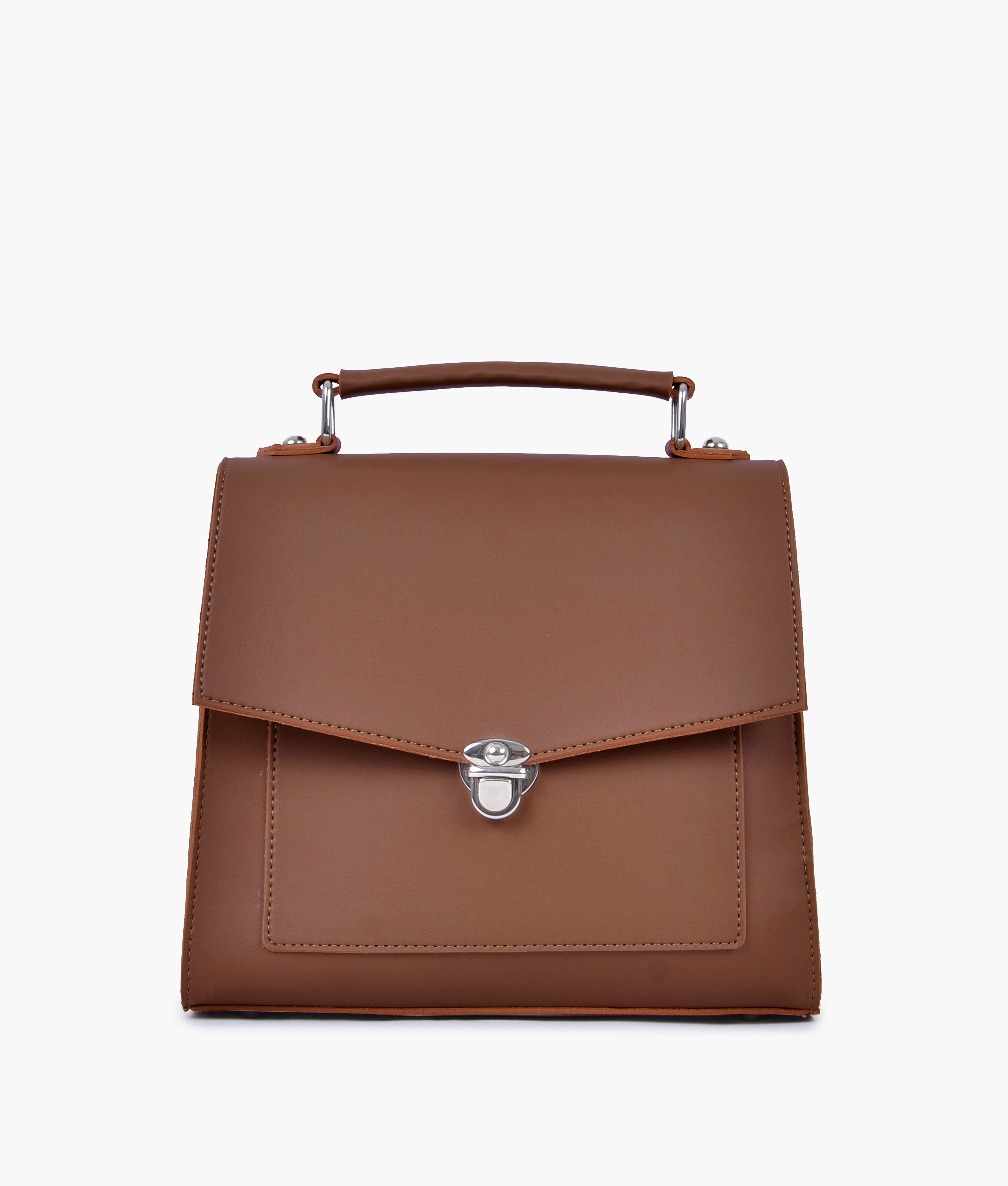 Z.B - Brown push-lock messenger bag