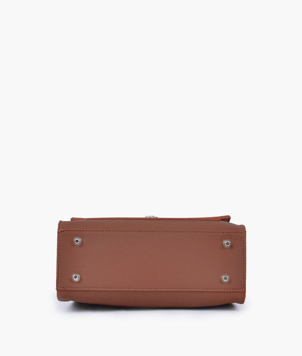 Z.B - Brown push-lock messenger bag
