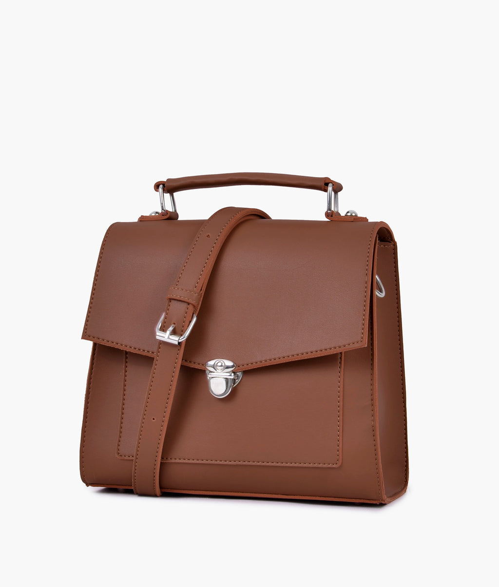 Z.B - Brown push-lock messenger bag
