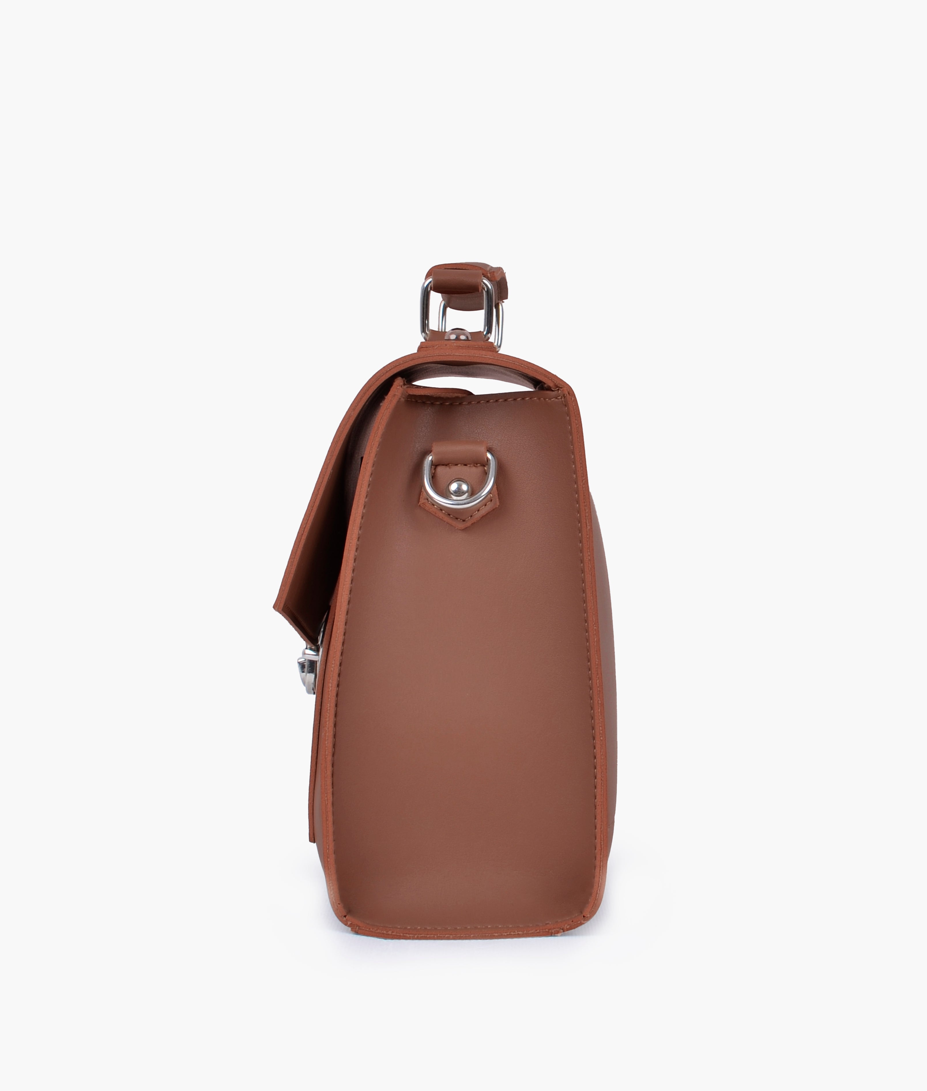 Z.B - Brown push-lock messenger bag