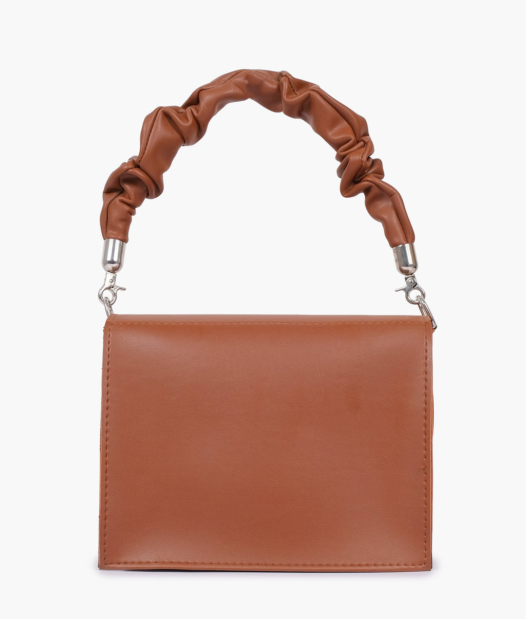 Z.B - Brown top-handle mini cross-body bag
