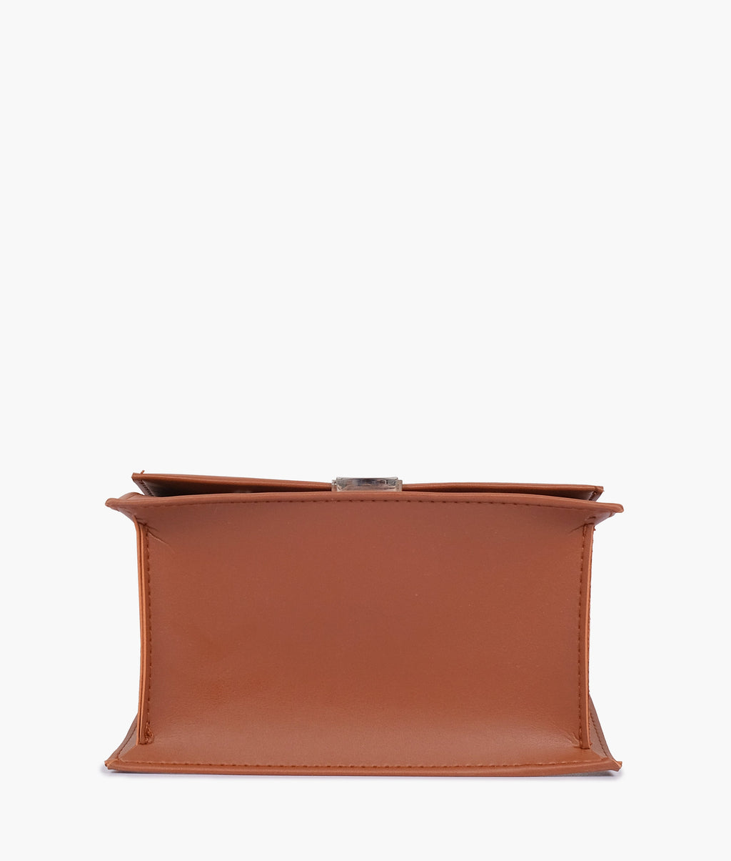 Z.B - Brown top-handle mini cross-body bag