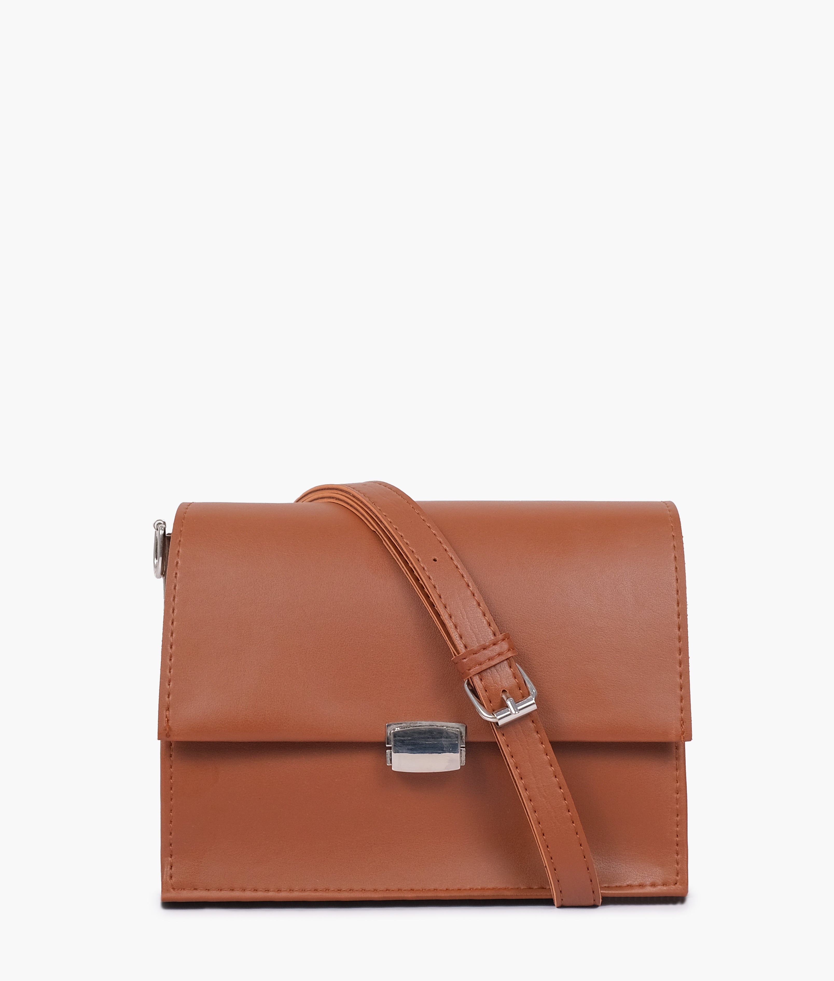 Z.B - Brown top-handle mini cross-body bag