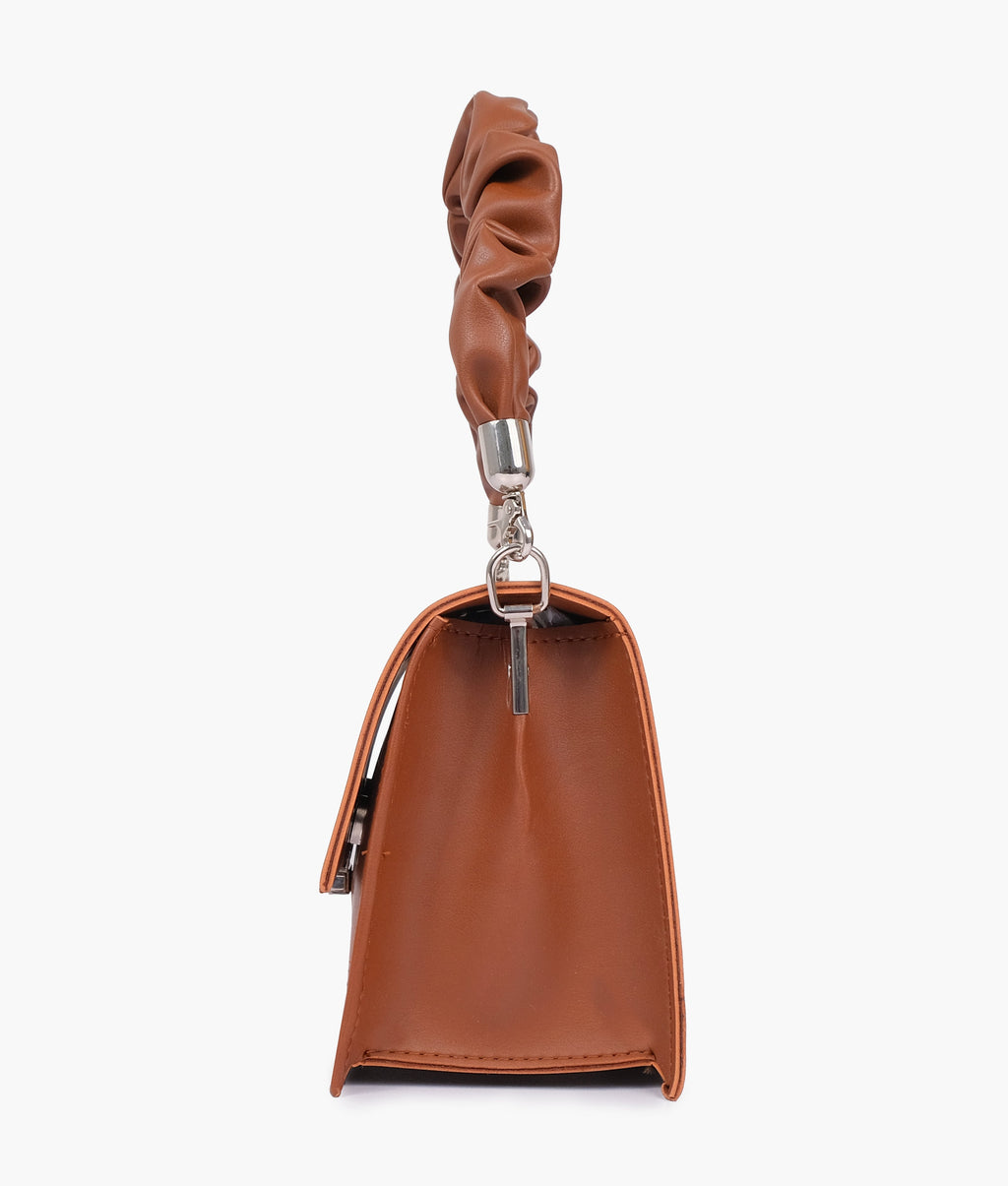 Z.B - Brown top-handle mini cross-body bag
