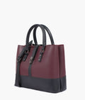 Z.B - Burgundy and black multi-compartment shoulder bag