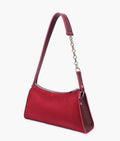 Z.B - Burgundy suede evening bag with chain handle