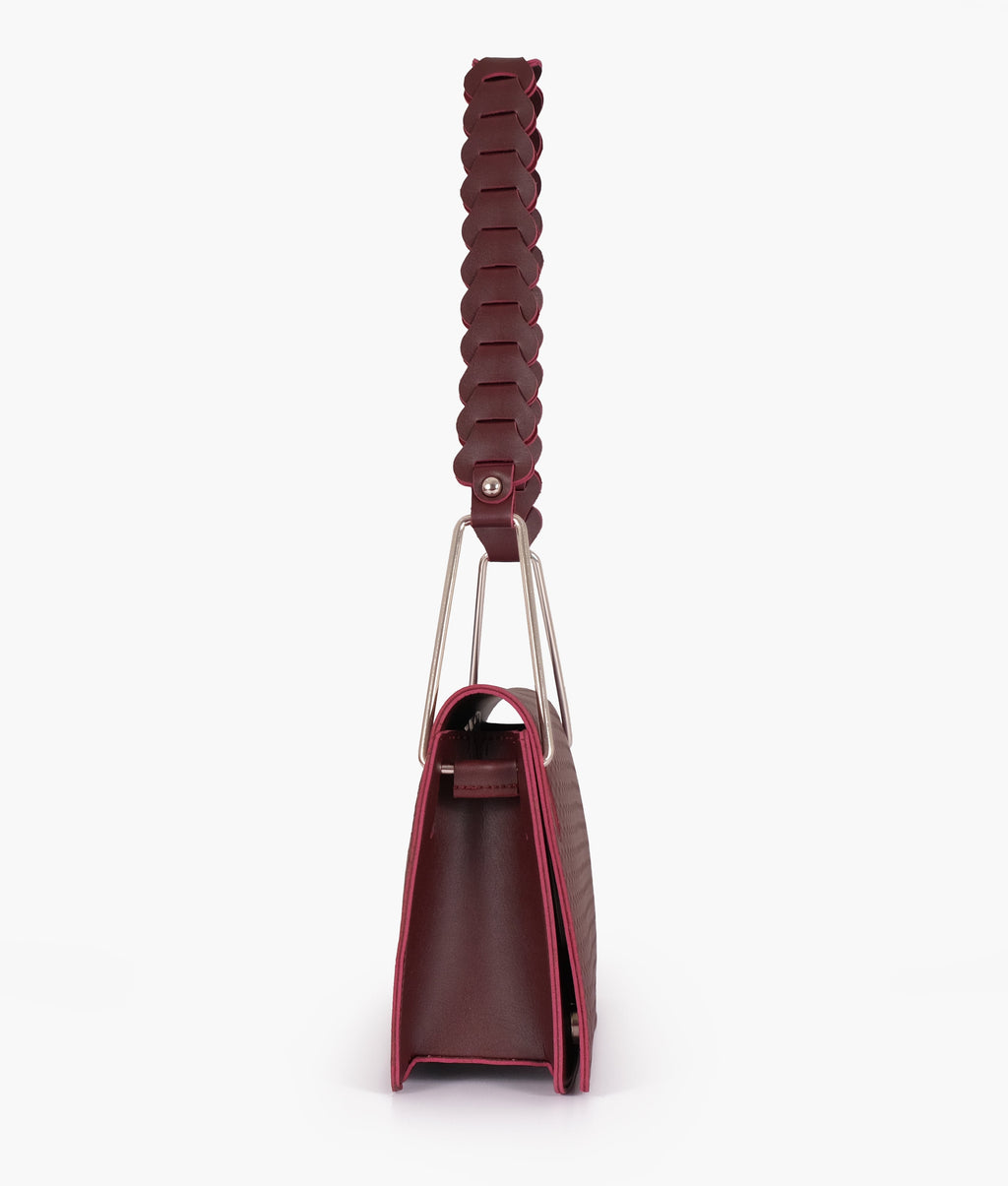 Z.B - Burgundy loop strap shoulder bag