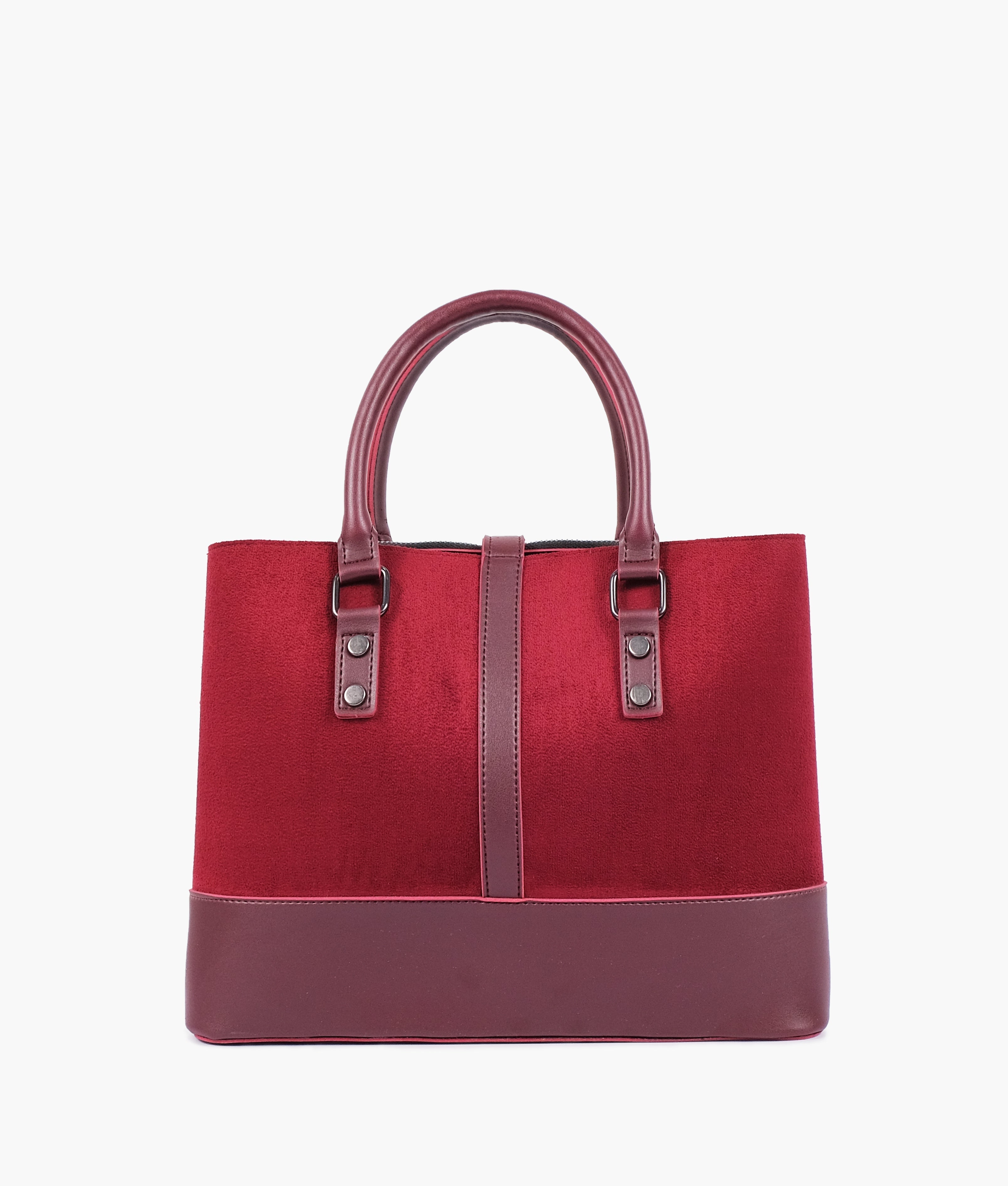 Z.B - Burgundy suede multi-compartment shoulder bag