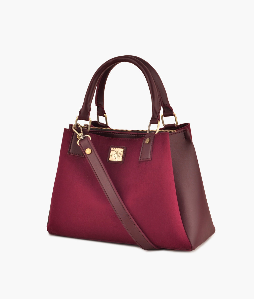 Z.B - Burgundy suede mini bag