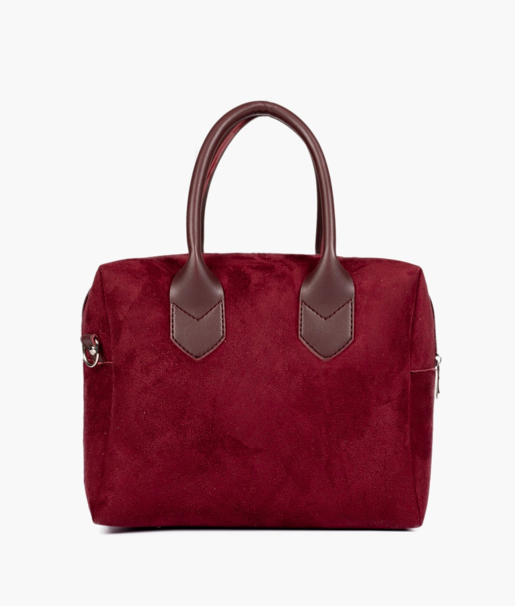 Z.B - Burgundy suede mini bowling bag