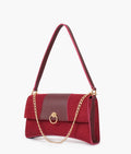 Z.B - Burgundy suede buckle envelope bag