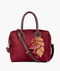 Z.B - Burgundy suede mini bowling bag