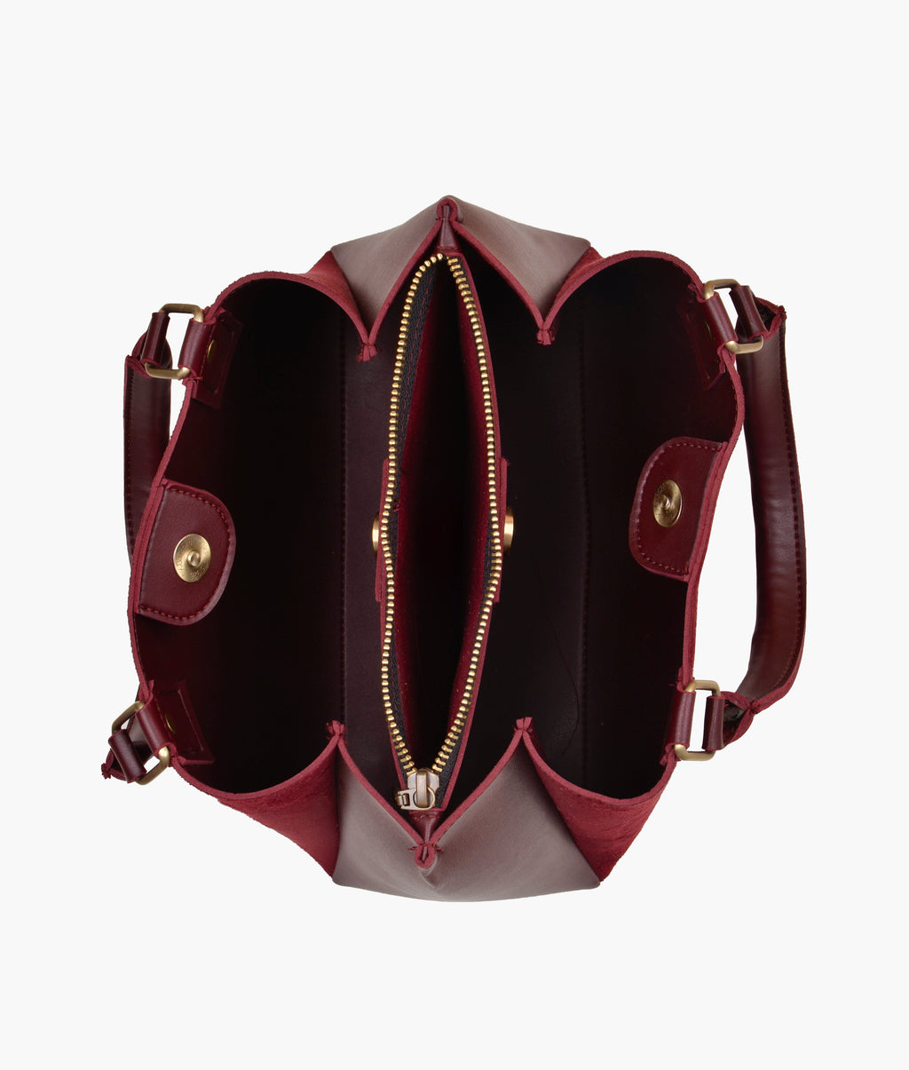 Z.B - Burgundy suede mini bag