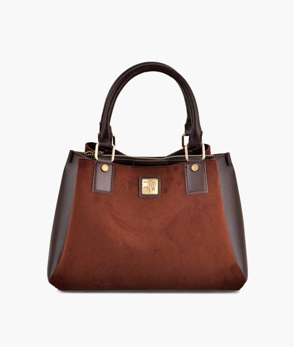 Z.B - Dark brown suede mini bag