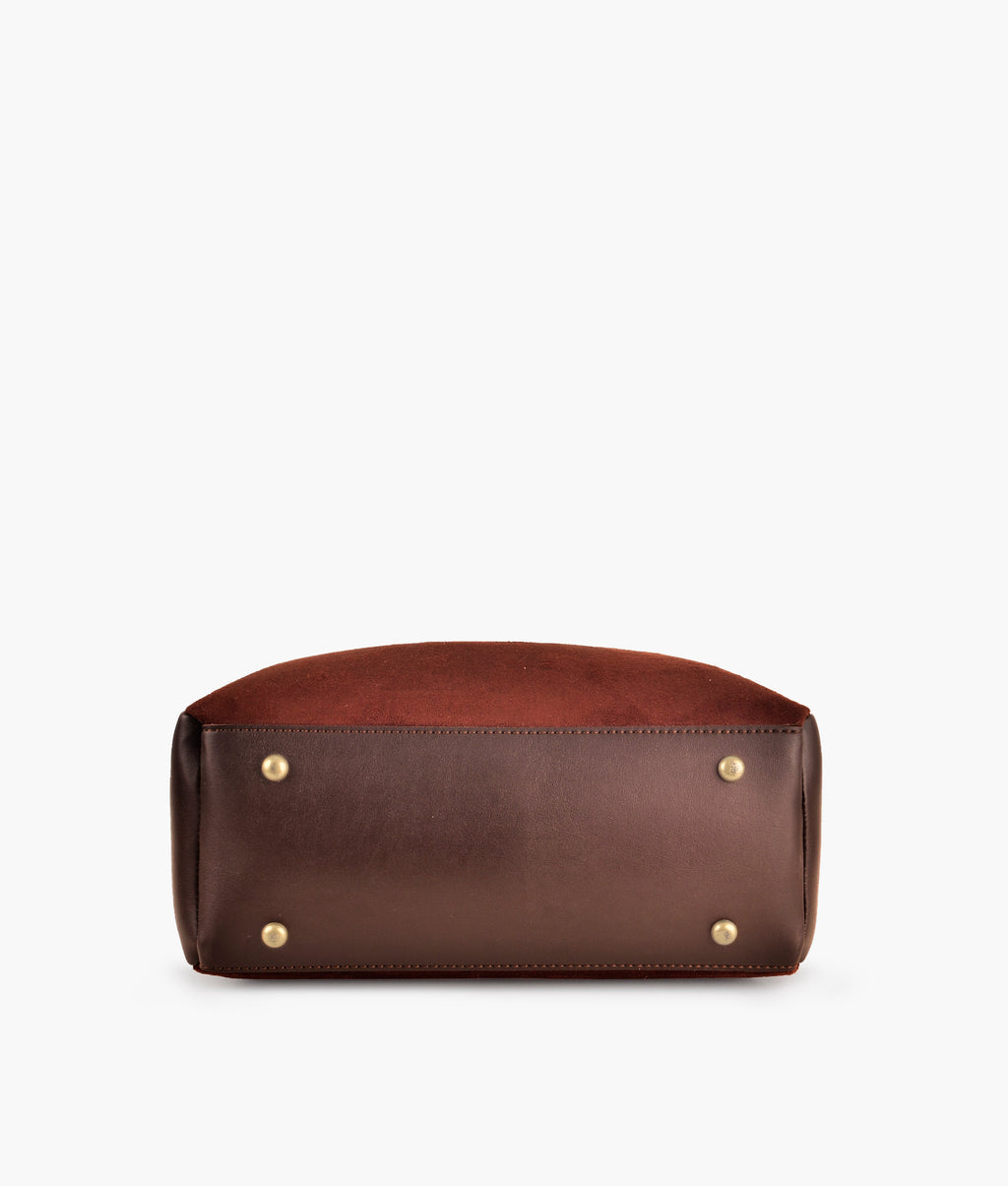 Z.B - Dark brown suede mini bag