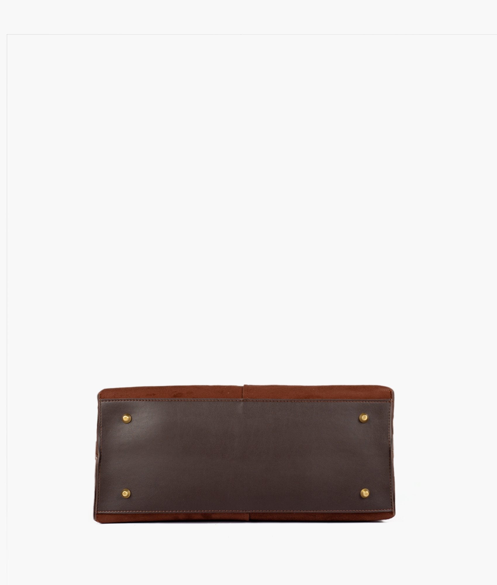Z.B - Dark brown suede over the shoulder tote bag