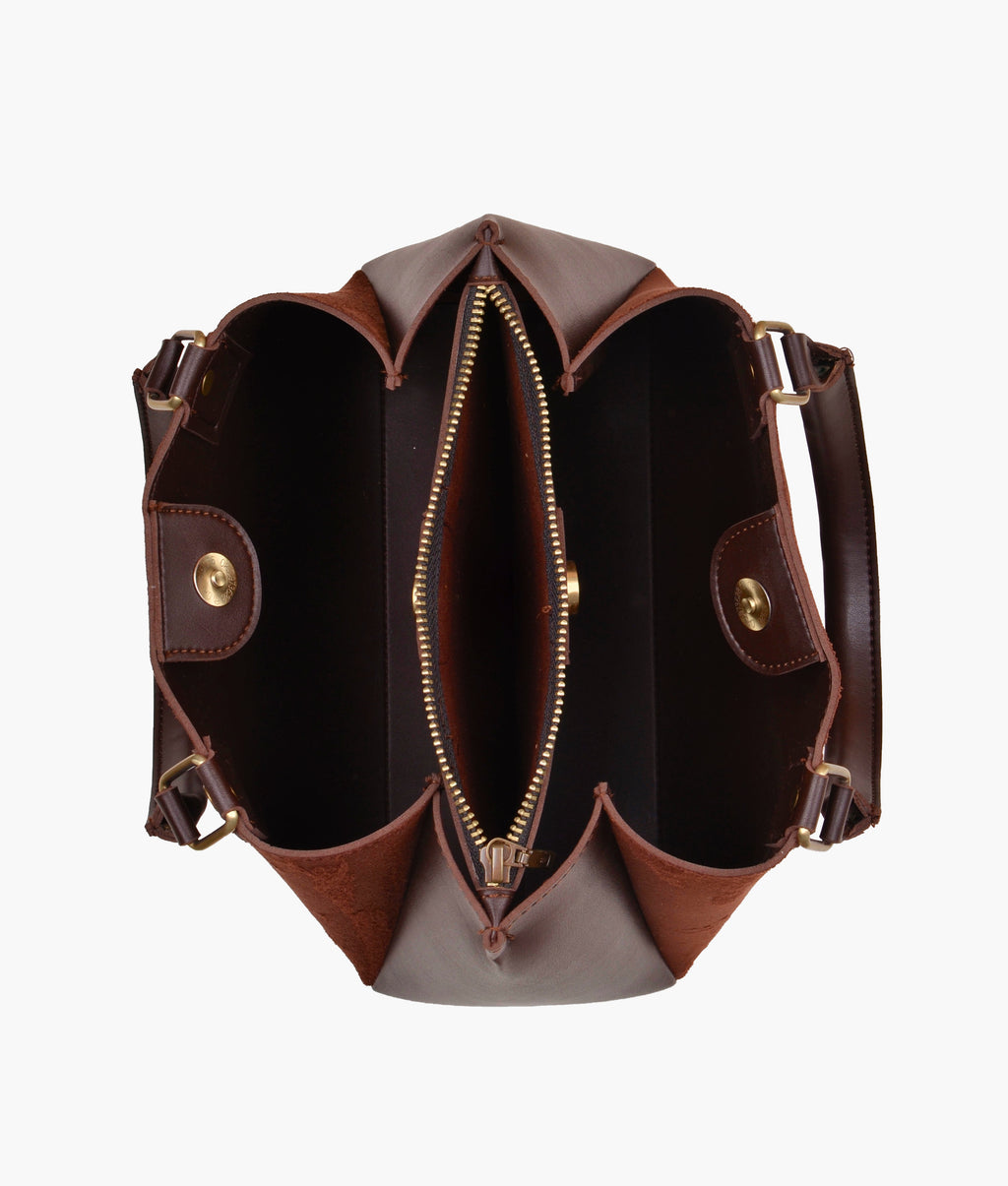 Z.B - Dark brown suede mini bag