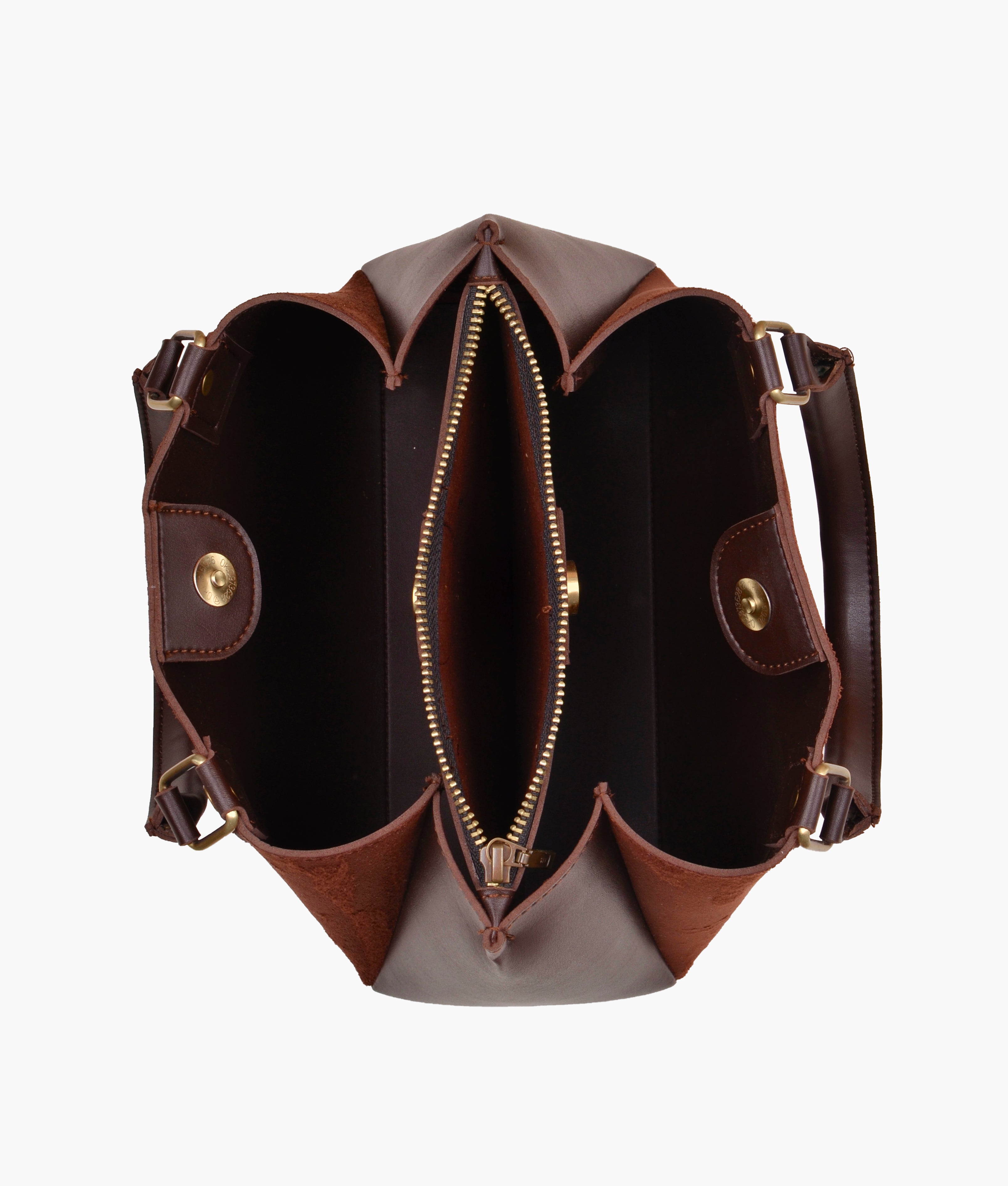 Z.B - Dark brown suede mini bag