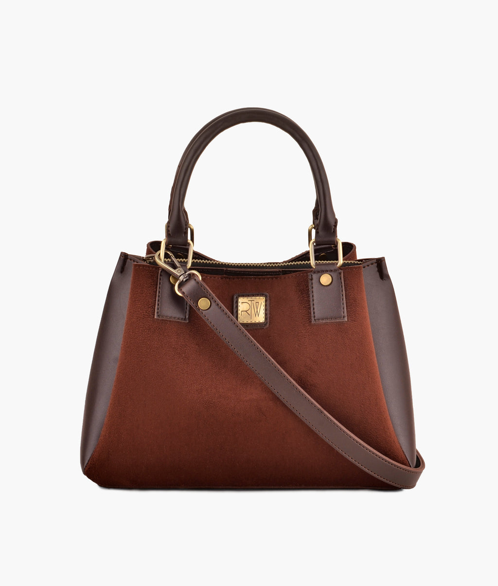 Z.B - Dark brown suede mini bag