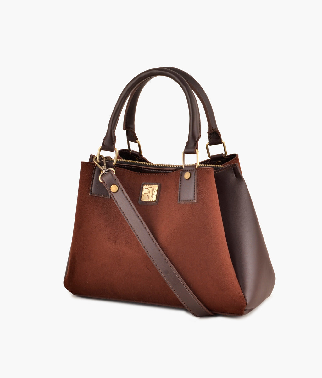 Z.B - Dark brown suede mini bag