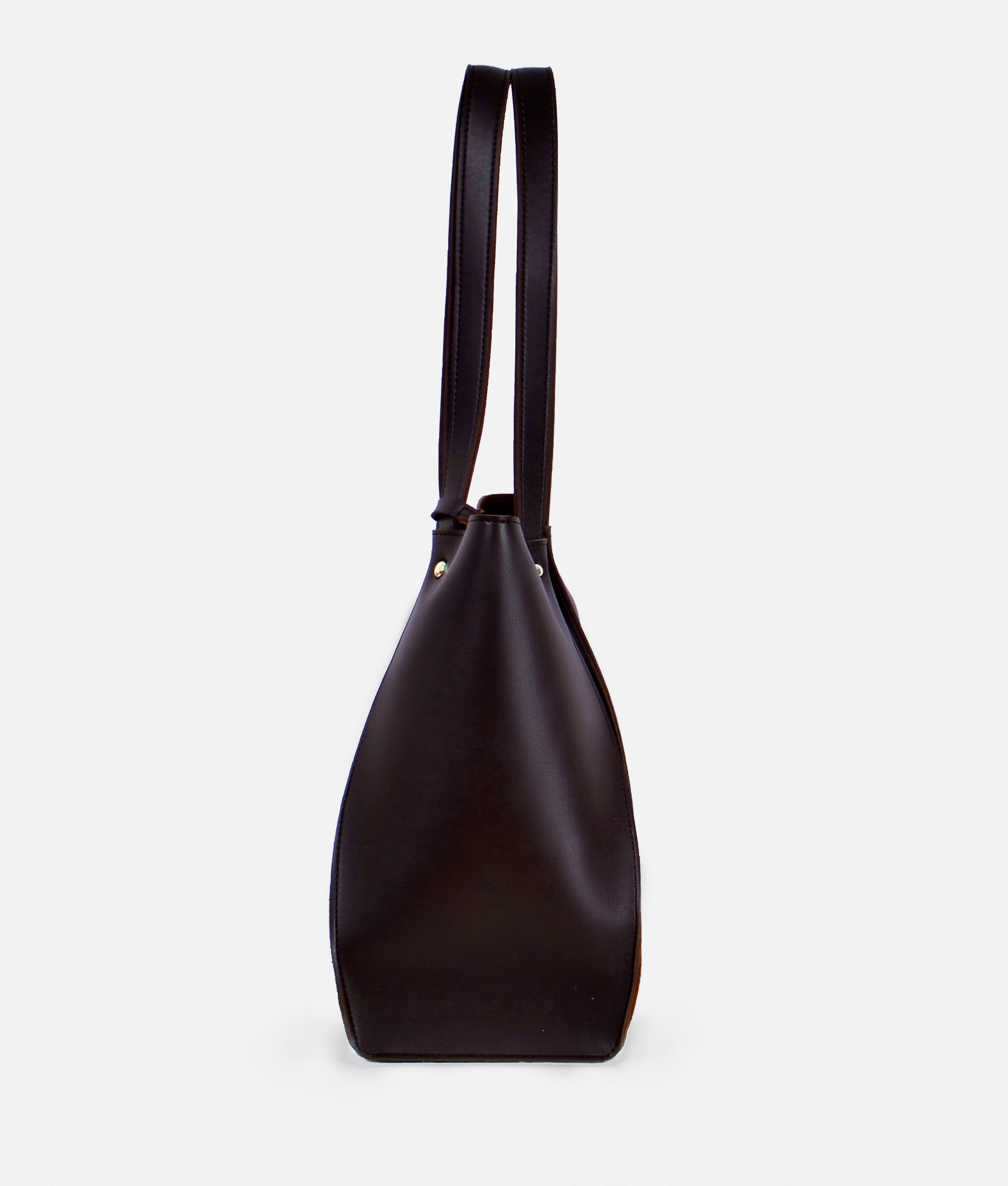 Z.B - Dark brown suede shopping tote bag