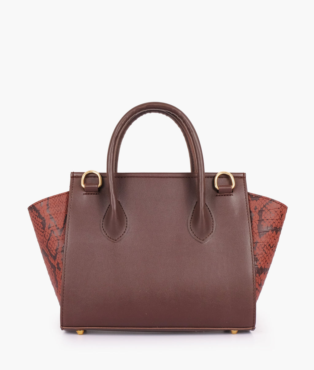 Z.B - Dark brown trapeze handbag