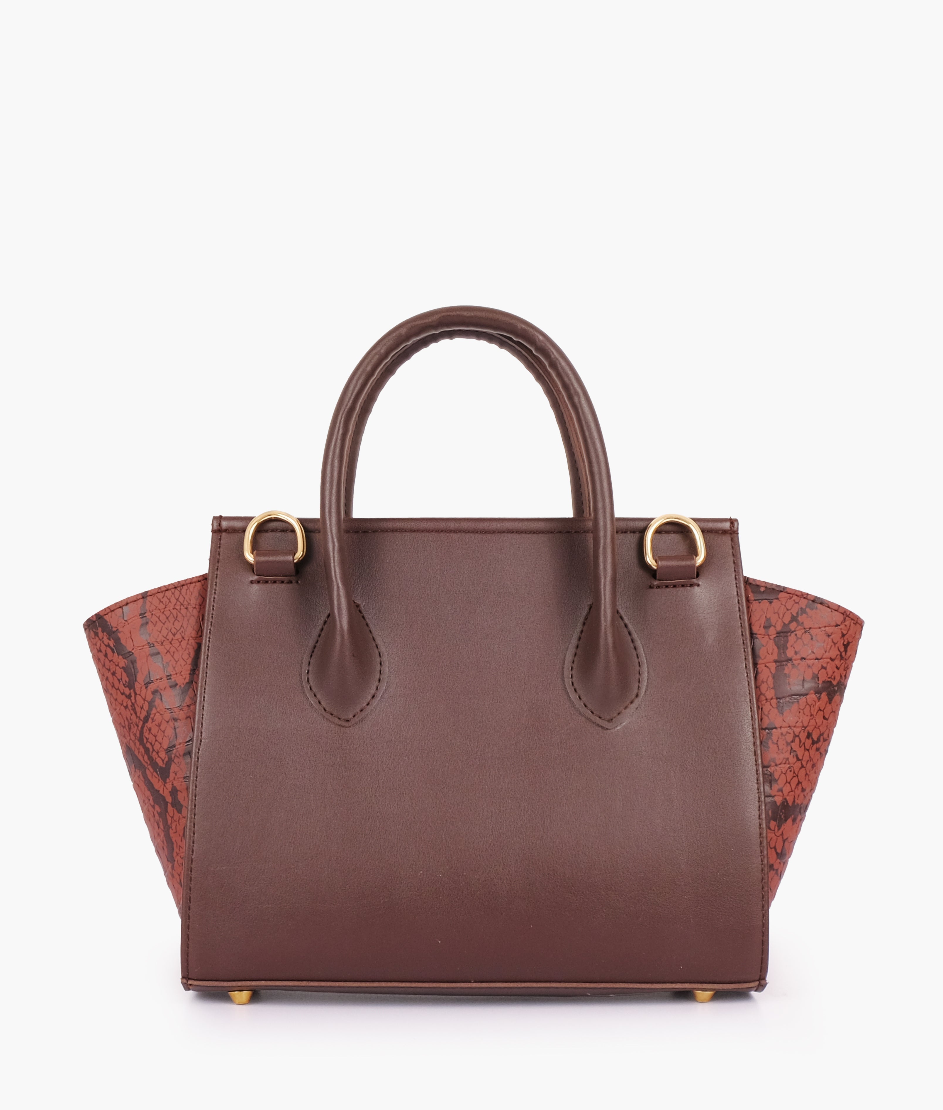 Z.B - Dark brown trapeze handbag