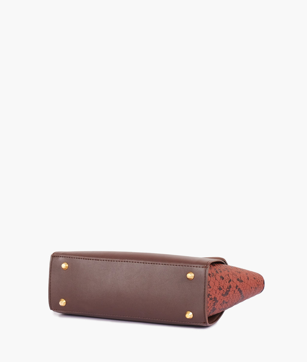 Z.B - Dark brown trapeze handbag