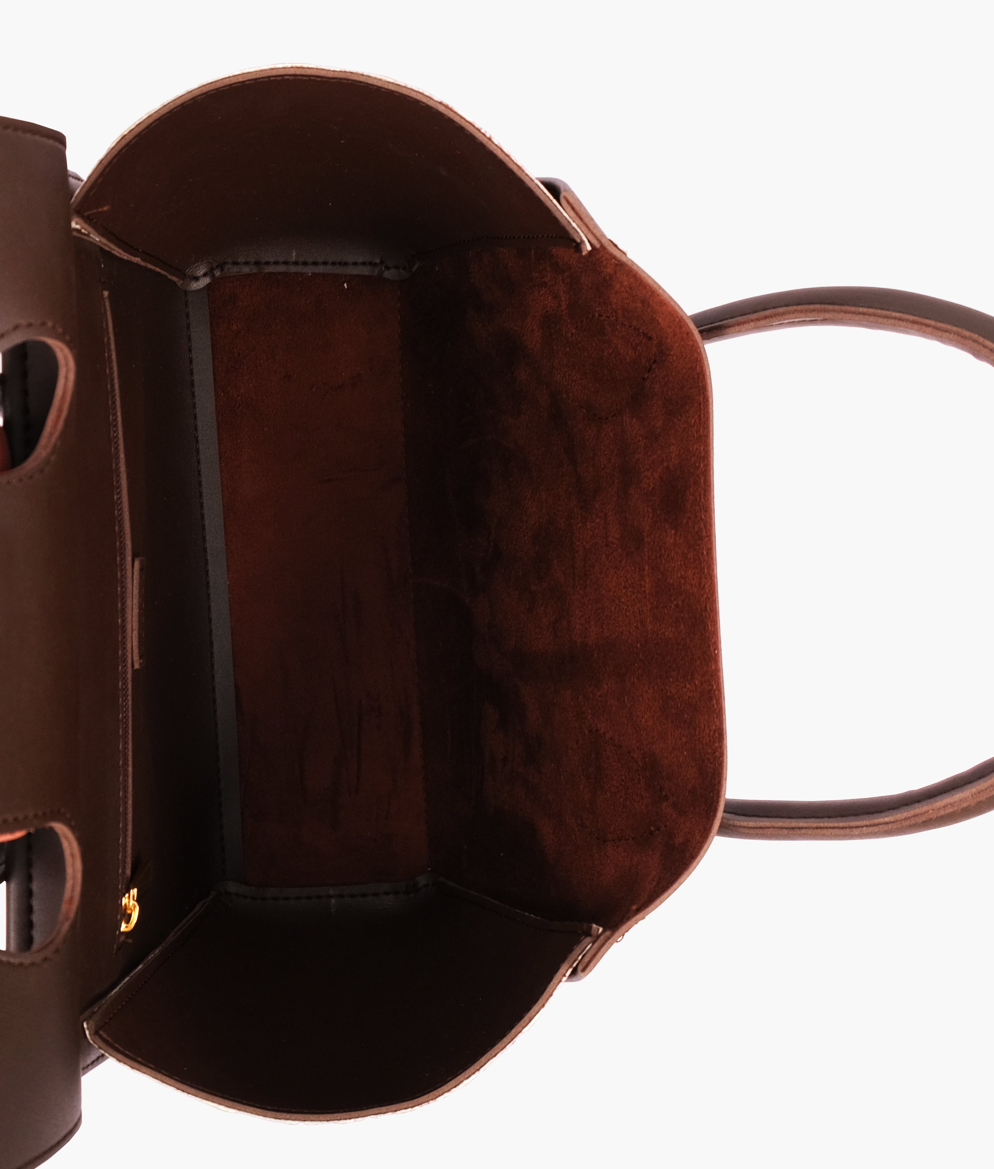Z.B - Dark brown trapeze handbag