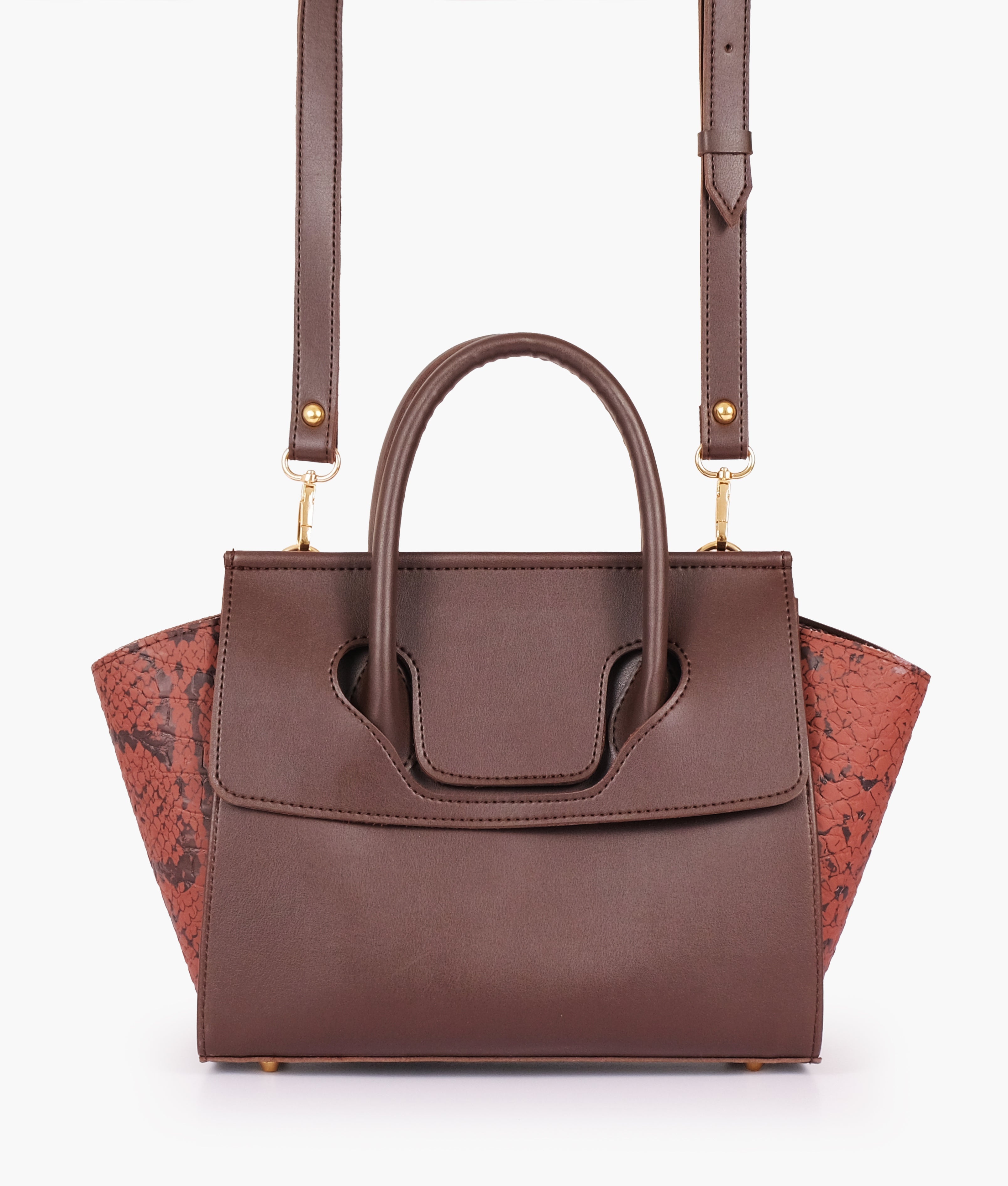 Z.B - Dark brown trapeze handbag