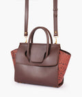Z.B - Dark brown trapeze handbag