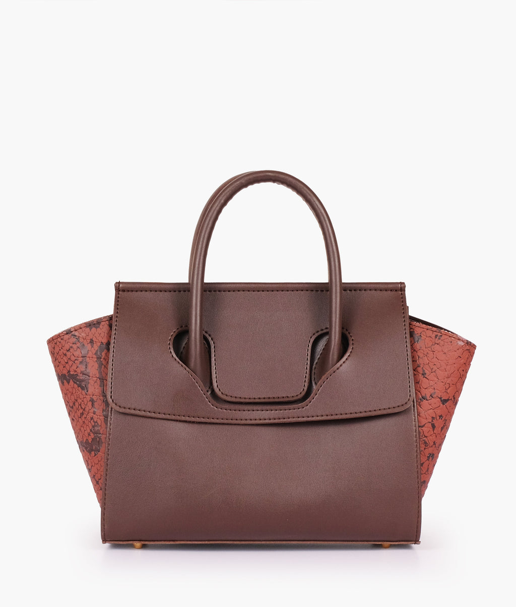 Z.B - Dark brown trapeze handbag
