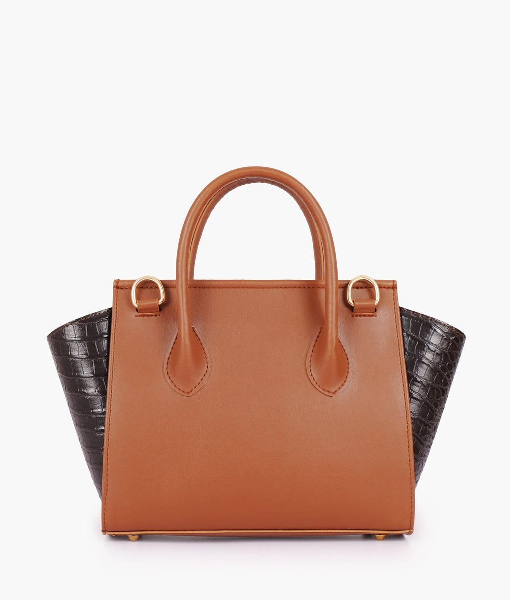 Z.B - Brown trapeze handbag