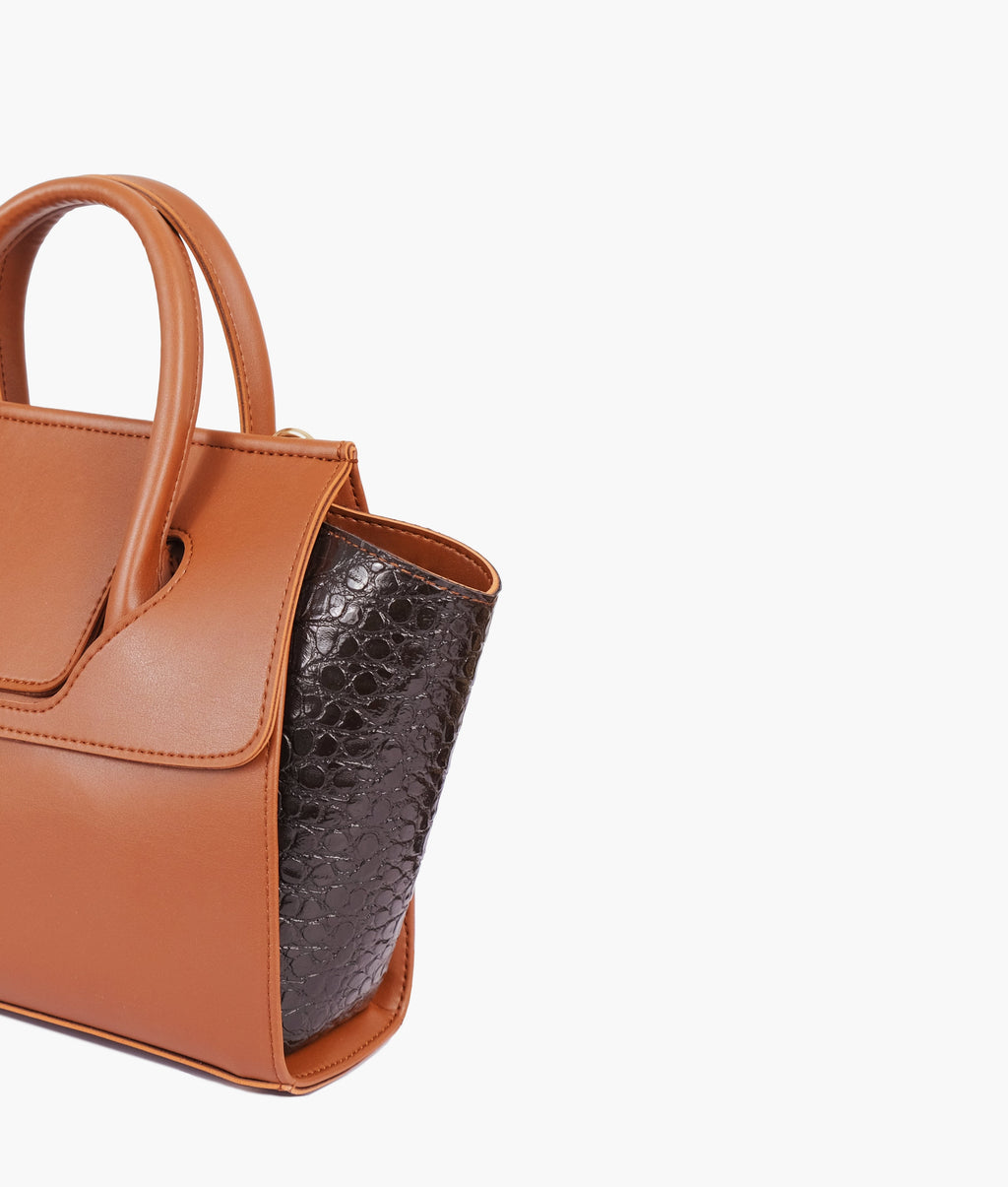 Z.B - Brown trapeze handbag