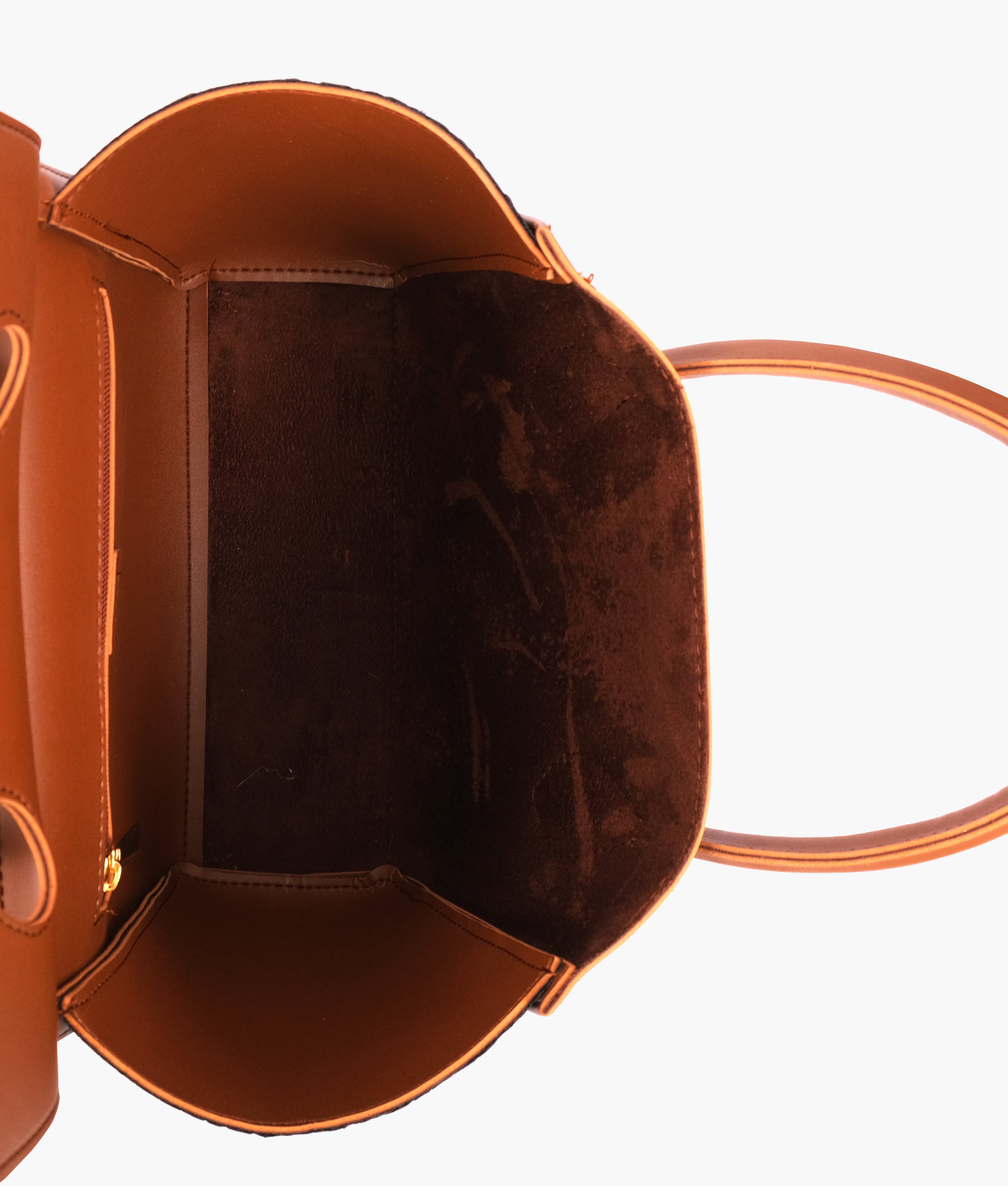 Z.B - Brown trapeze handbag